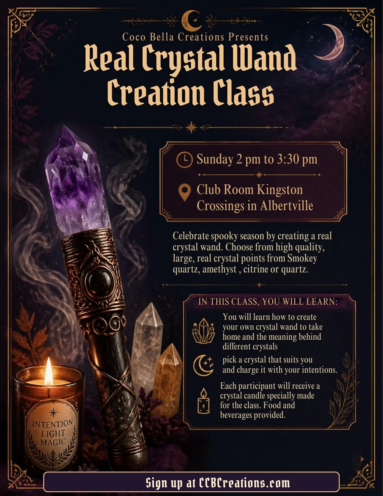 Real Crystal Wand Creation Class