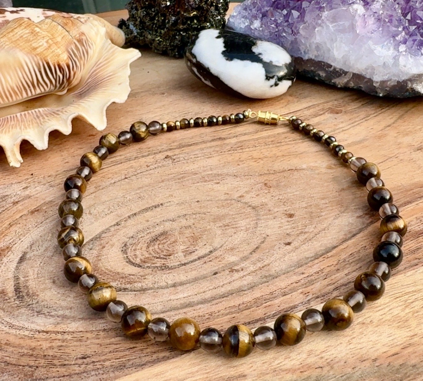 Tiger’s Eye Crystal Choker Necklace