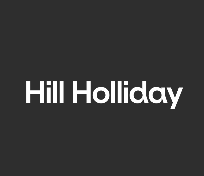 Text saying "Hill Holliday" on a black background.