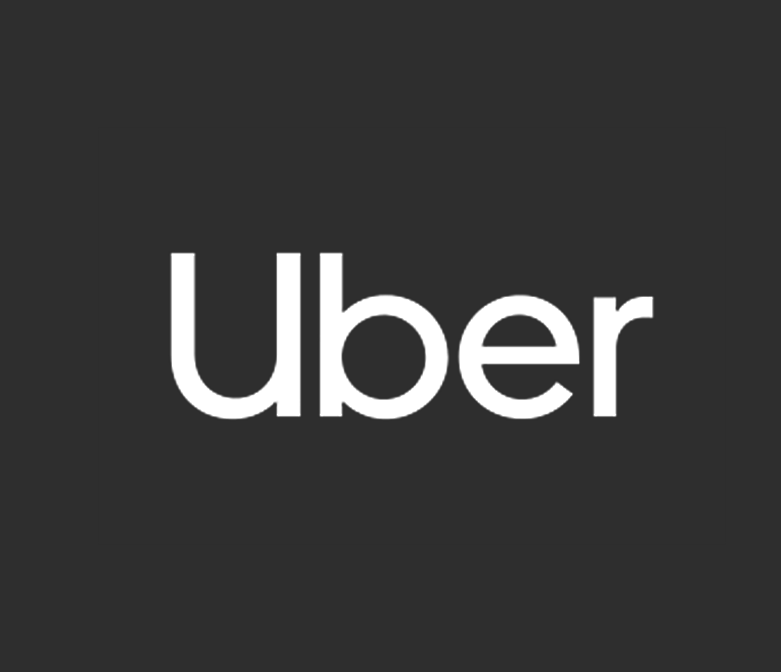 Uber logo on a black background