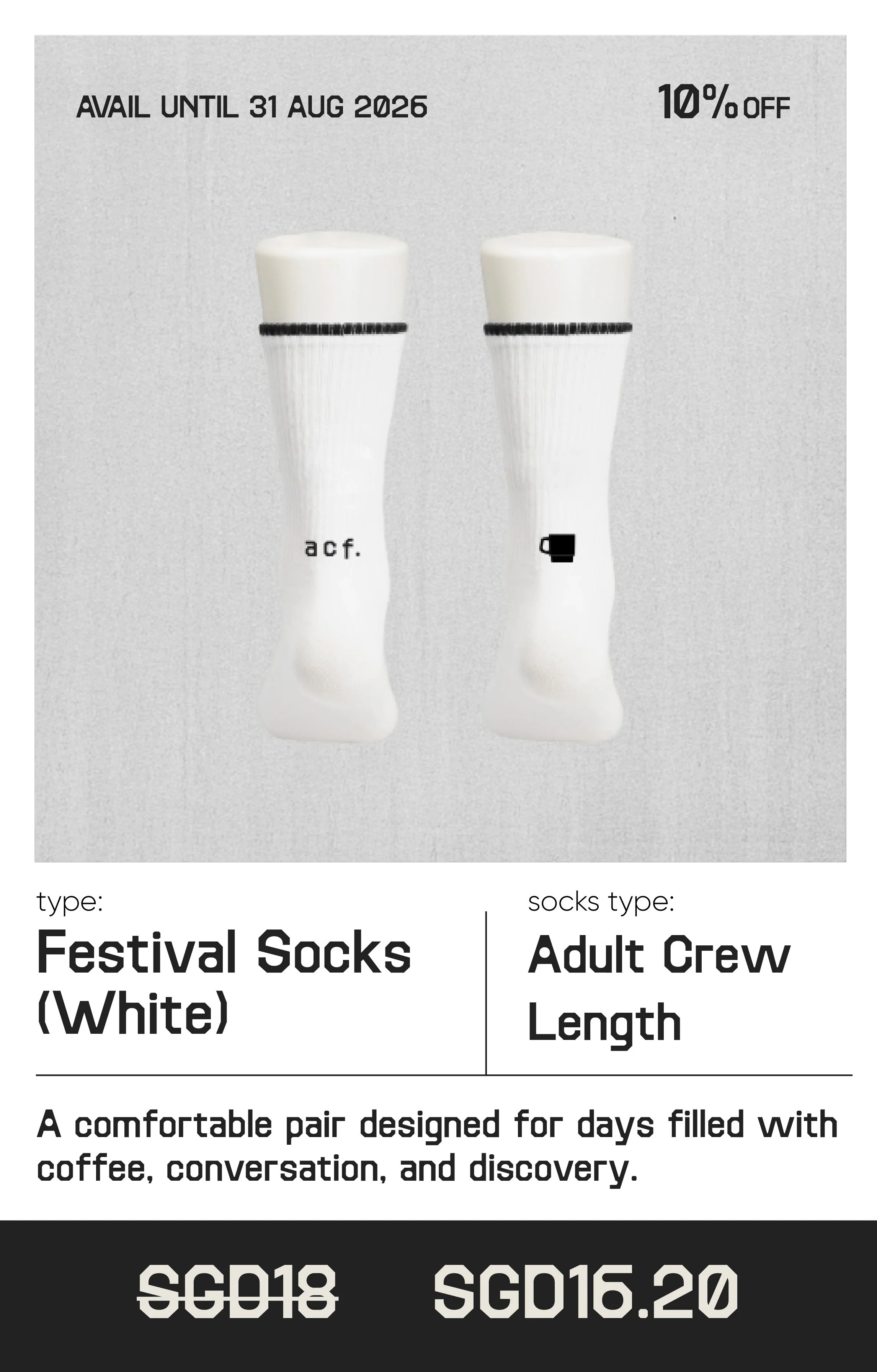 Festival Socks • White