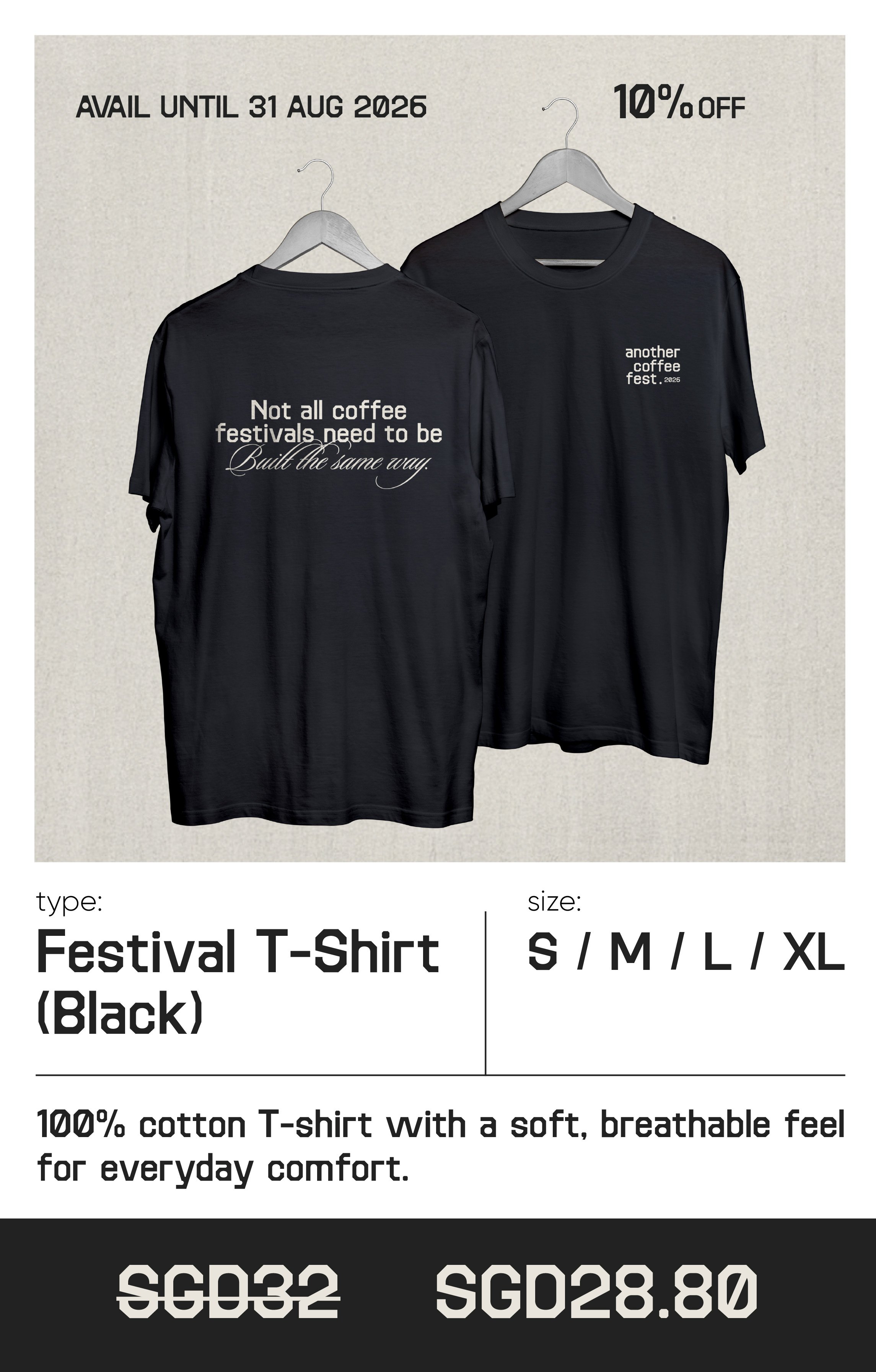Festival T-Shirt • Black