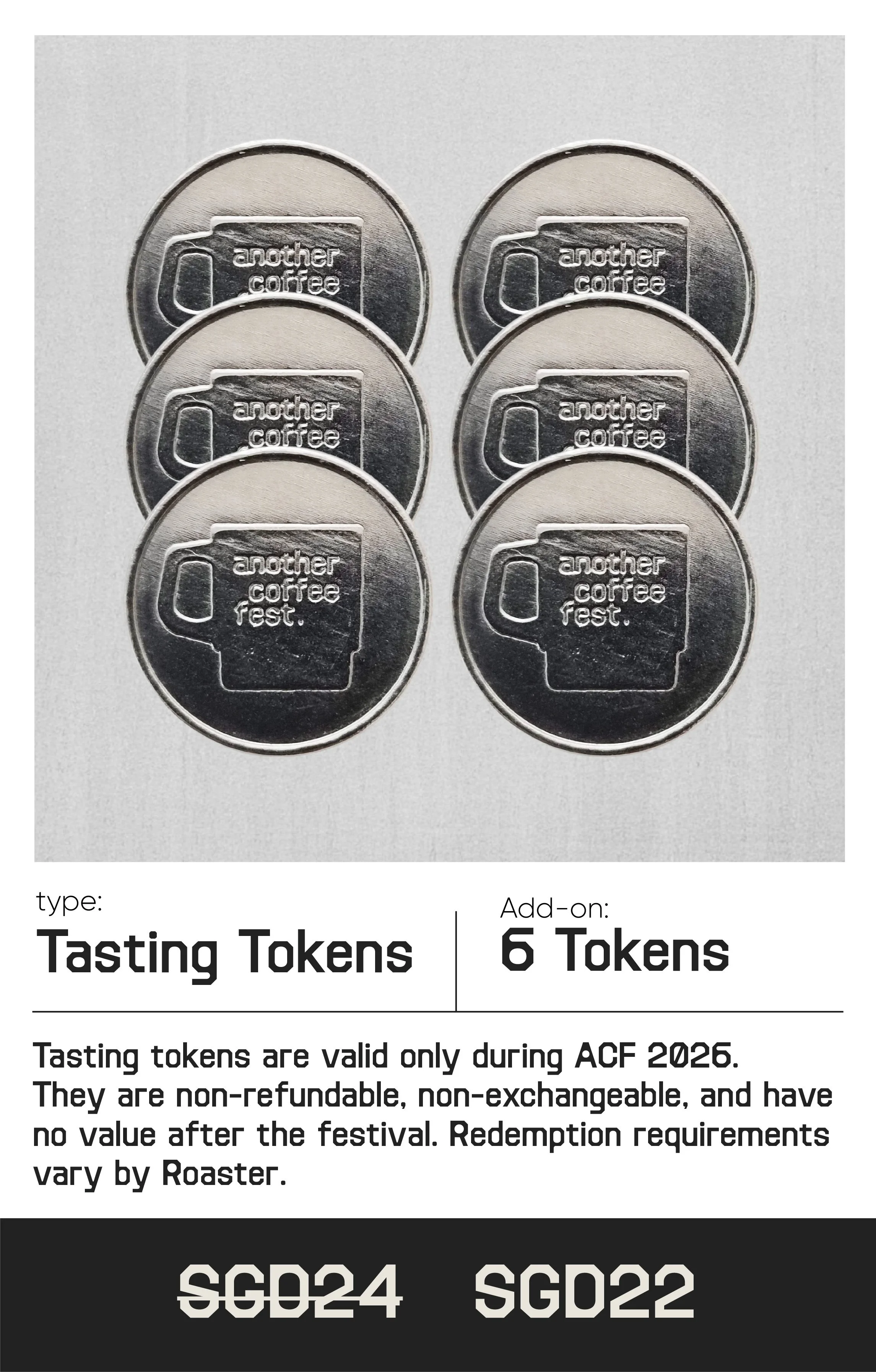 6 Tasting Tokens