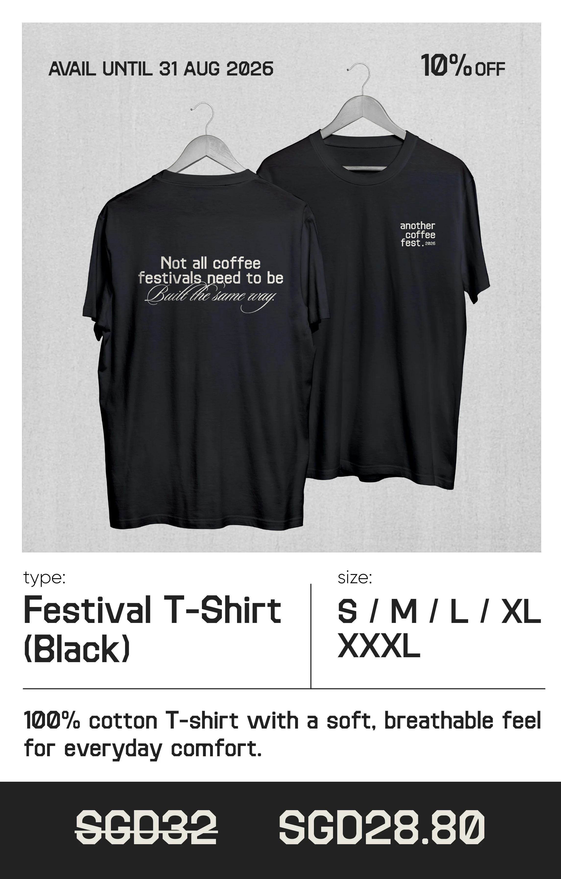 Festival T-Shirt • Black