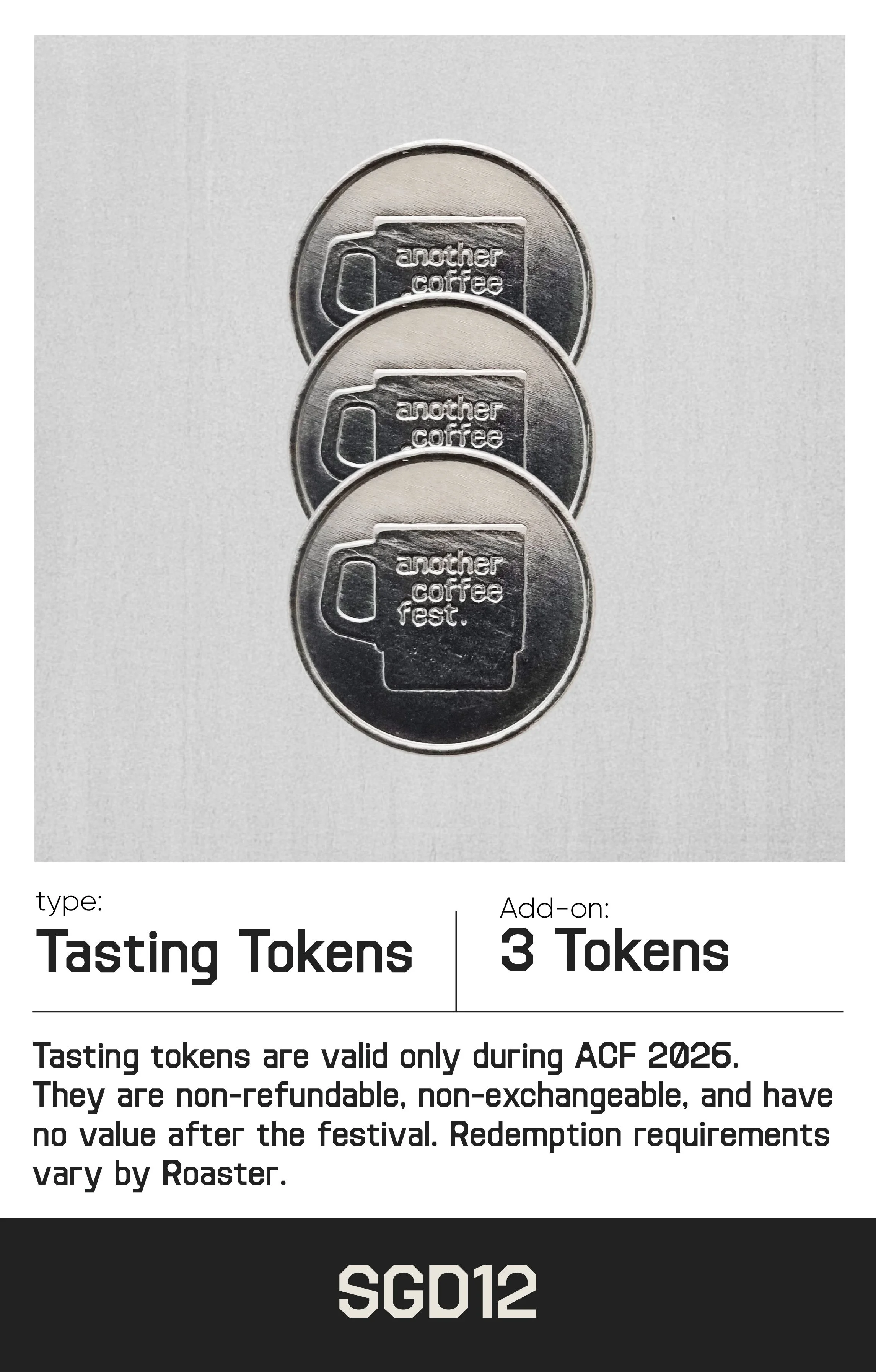 3 Tasting Tokens
