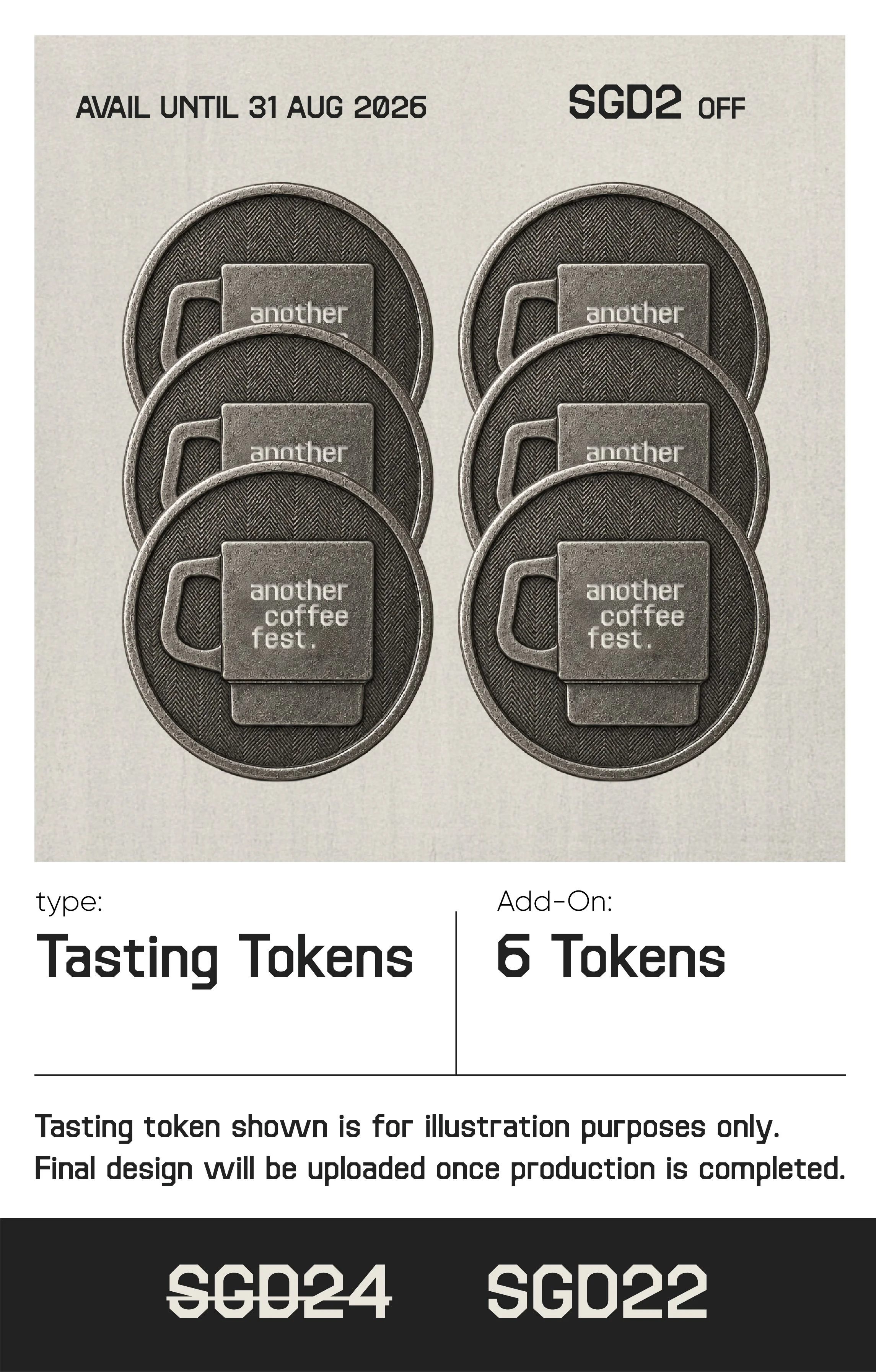 6 Tasting Tokens