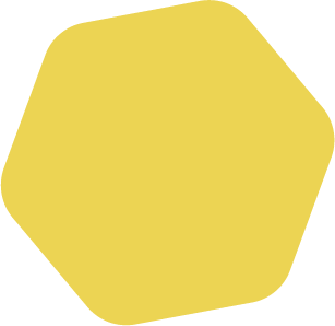 Yellow irregular pentagon shape on black background