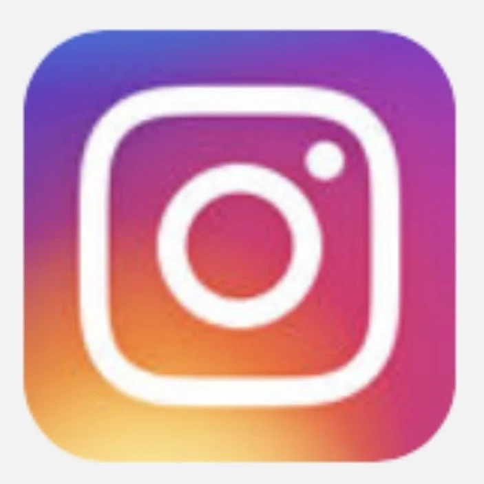 Instagram app icon with a white camera outline on a gradient background of purple, pink, orange, and yellow.