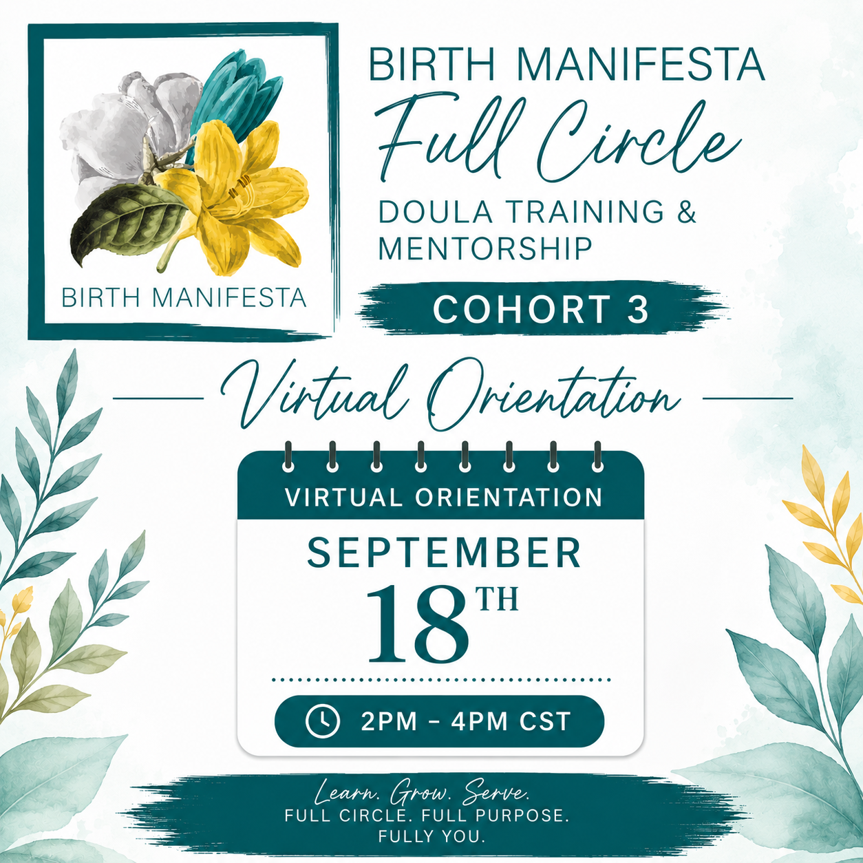 Birth Manifesta Full Circle Doula Training & Mentorship — Virtual Orientation