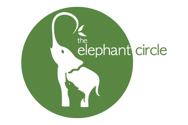 Green circle logo with white silhouette of an elephant and the words "the elephant circle" inside.