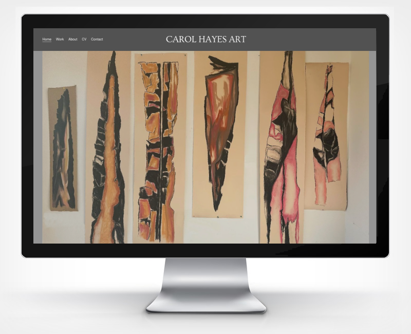 screenshot of carol hayes art website