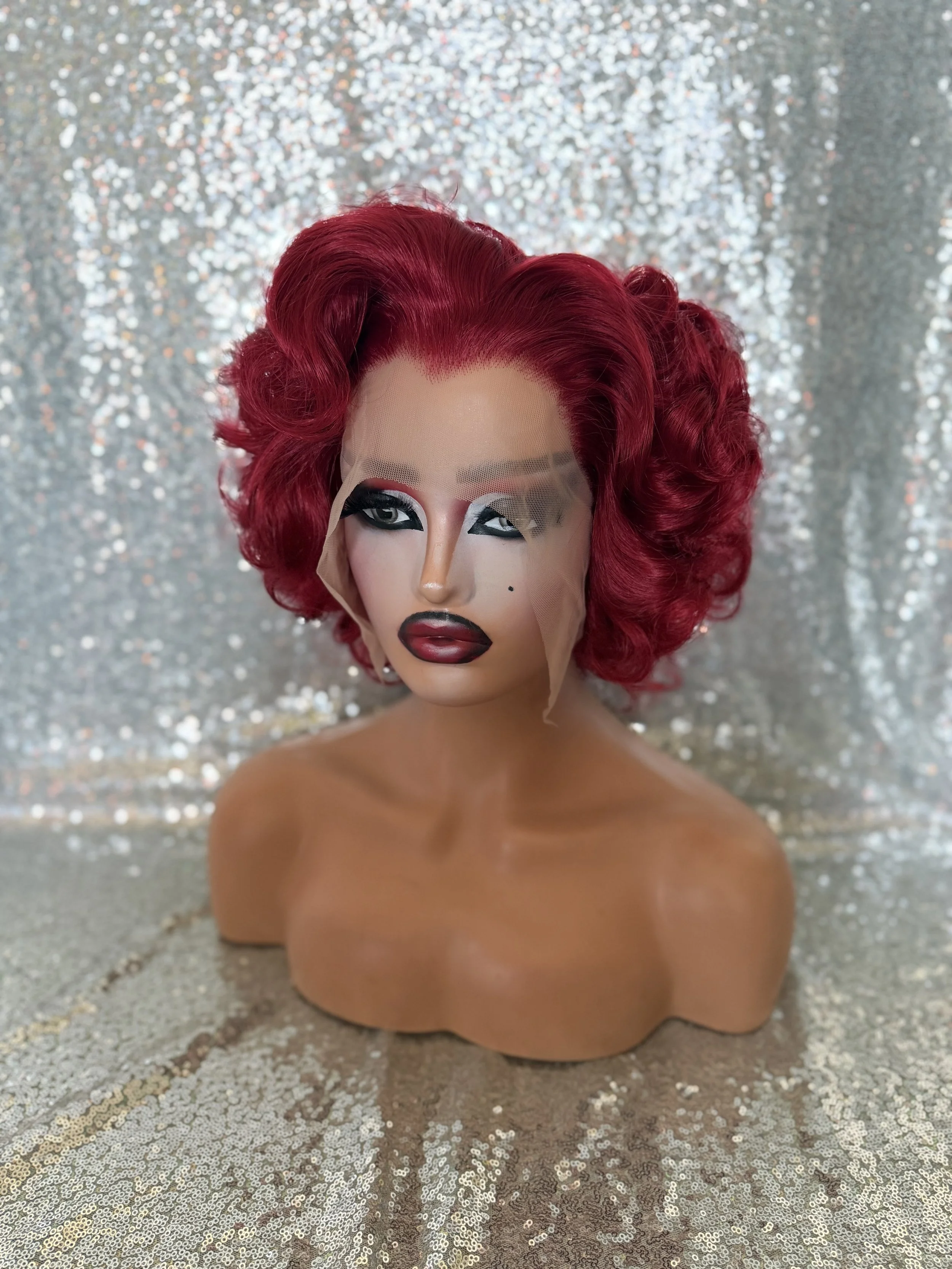 red vintage curls