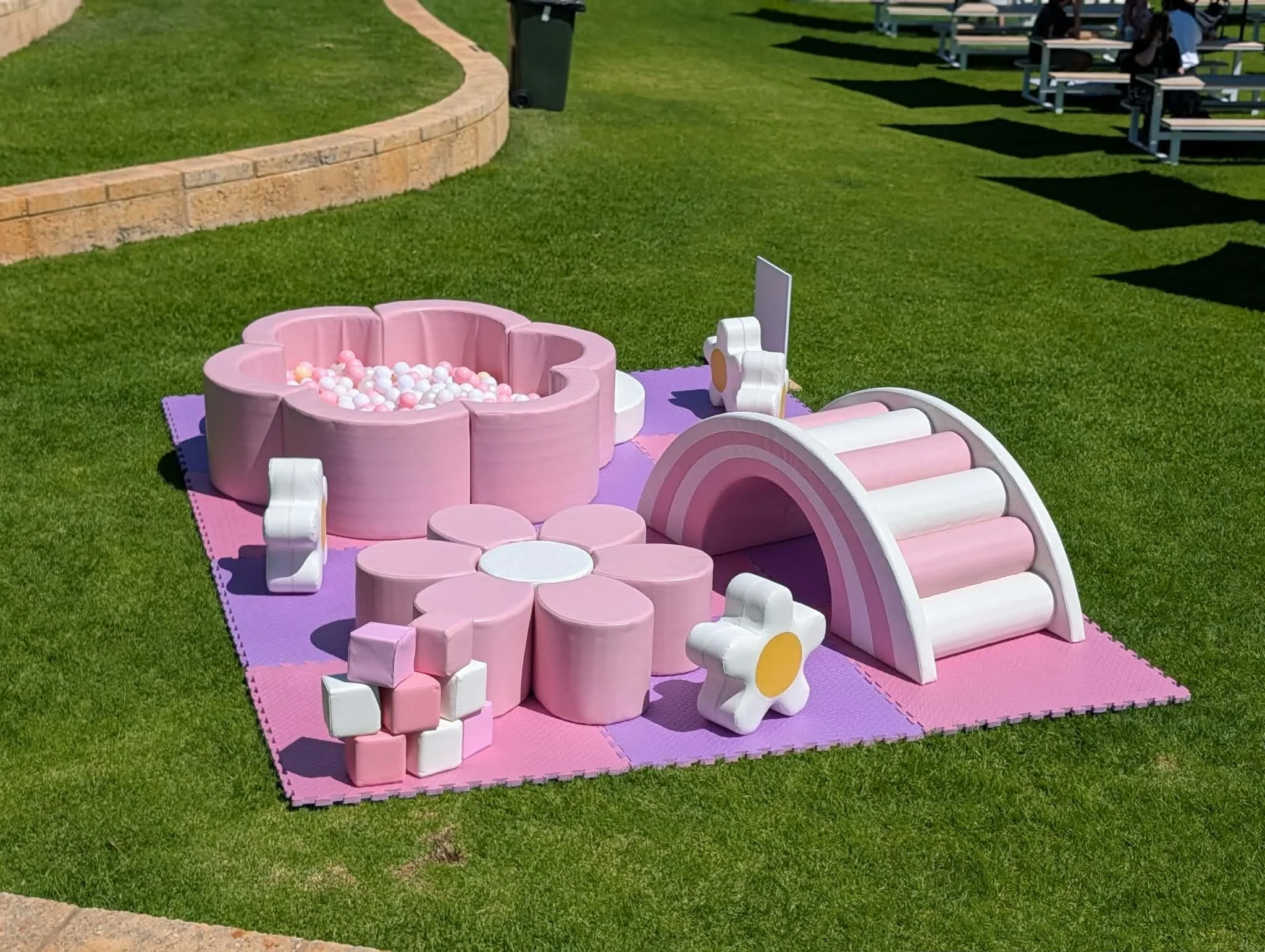 Pink posy soft play ball pit hire Perth