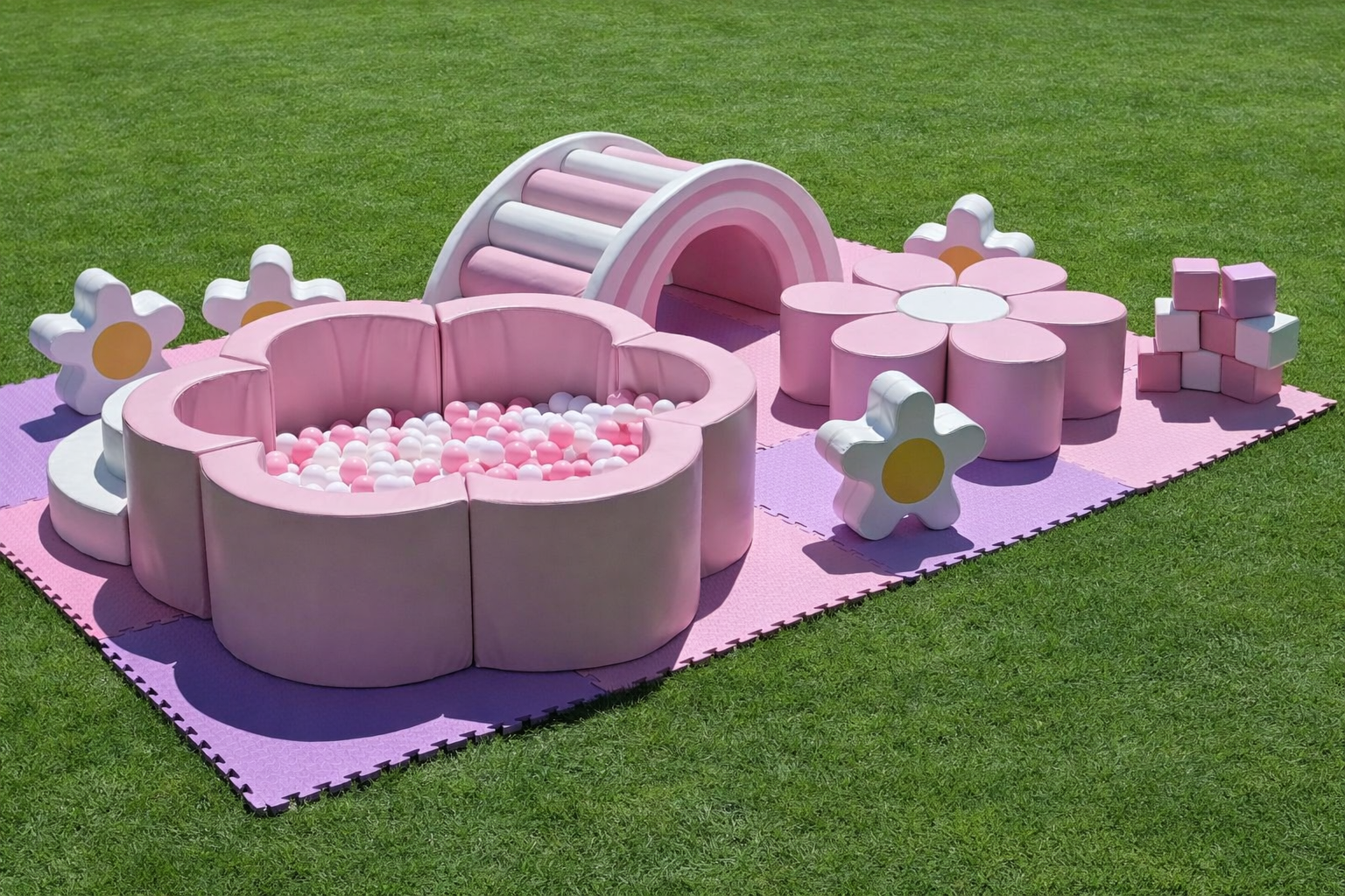 Pink Posy soft play ball pit hire Perth