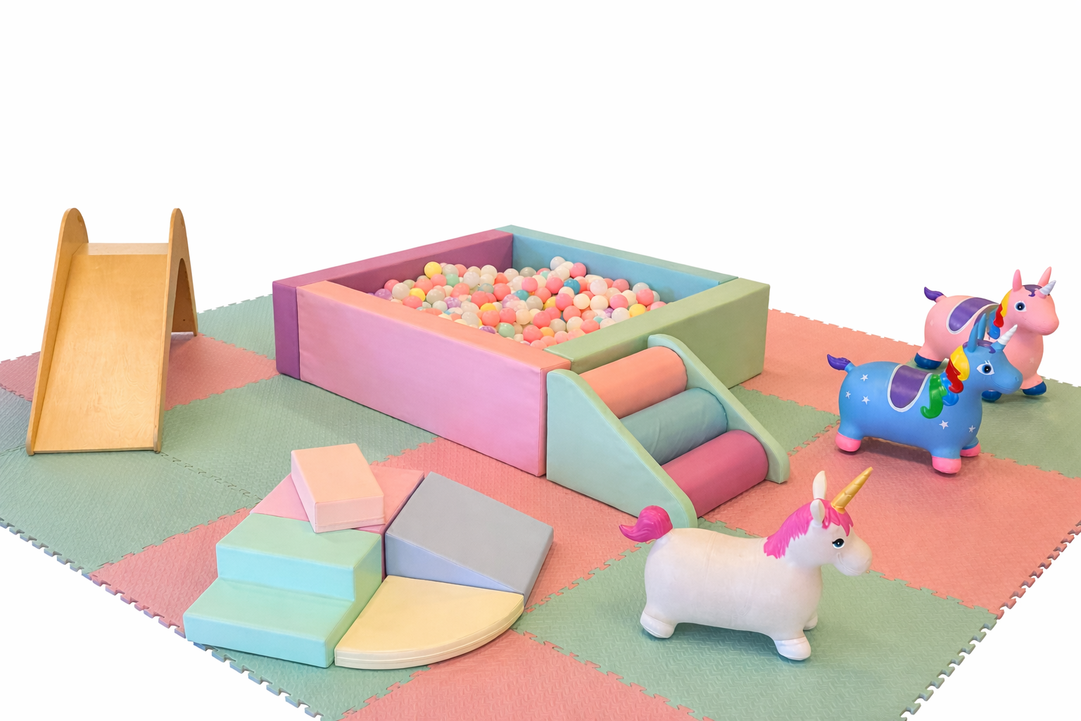 Childrens Pastel soft play ball pit hire Perth