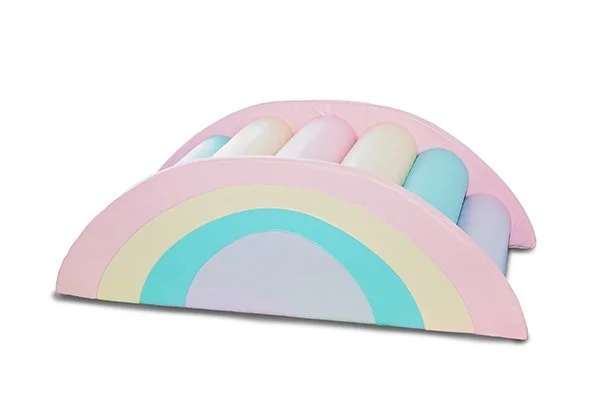 Pastel-colored rainbow-sPastel soft play ball pit hire Perth