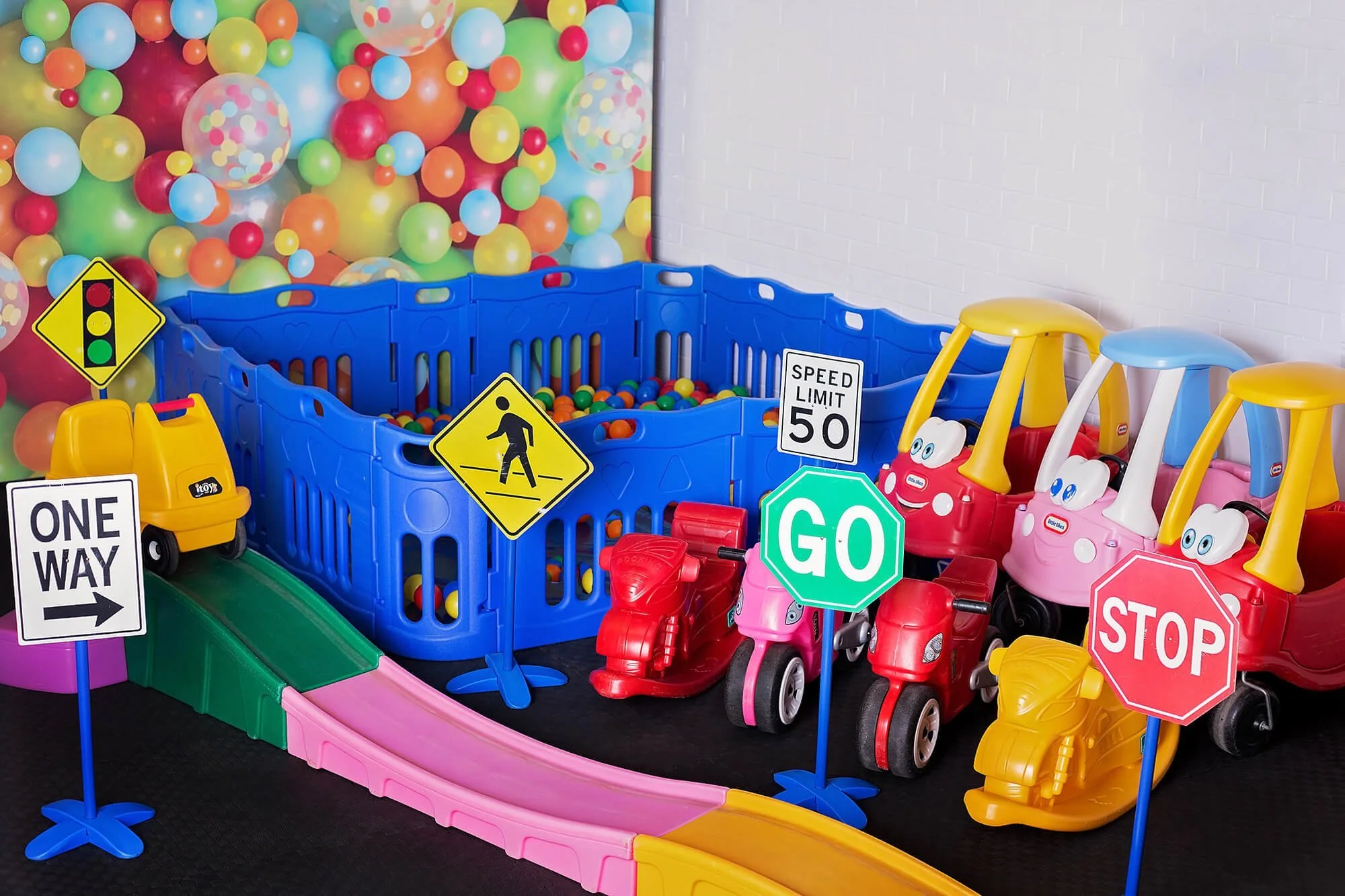 Icars package Toddler toys play ball pit hire Perth