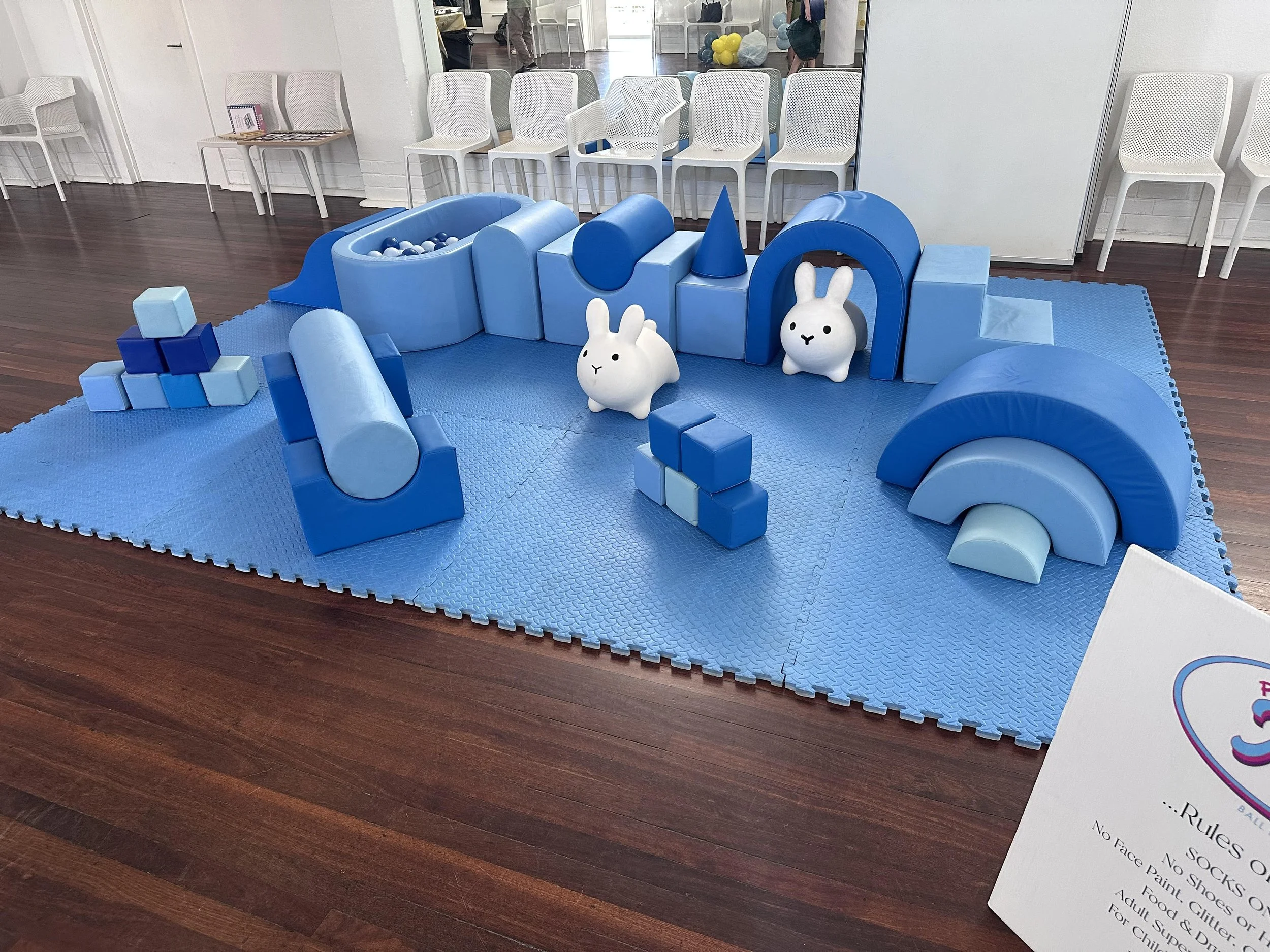 Blue sprinkles First birthday event child toddler soft play ball pit hire Perth