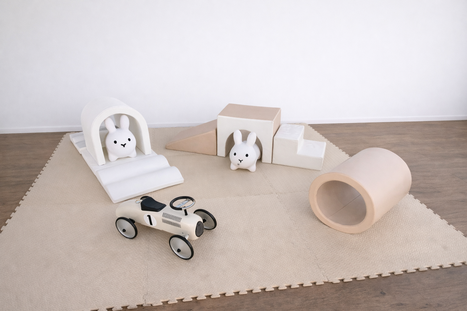 White cream hop play Toddler toys play hire Perth