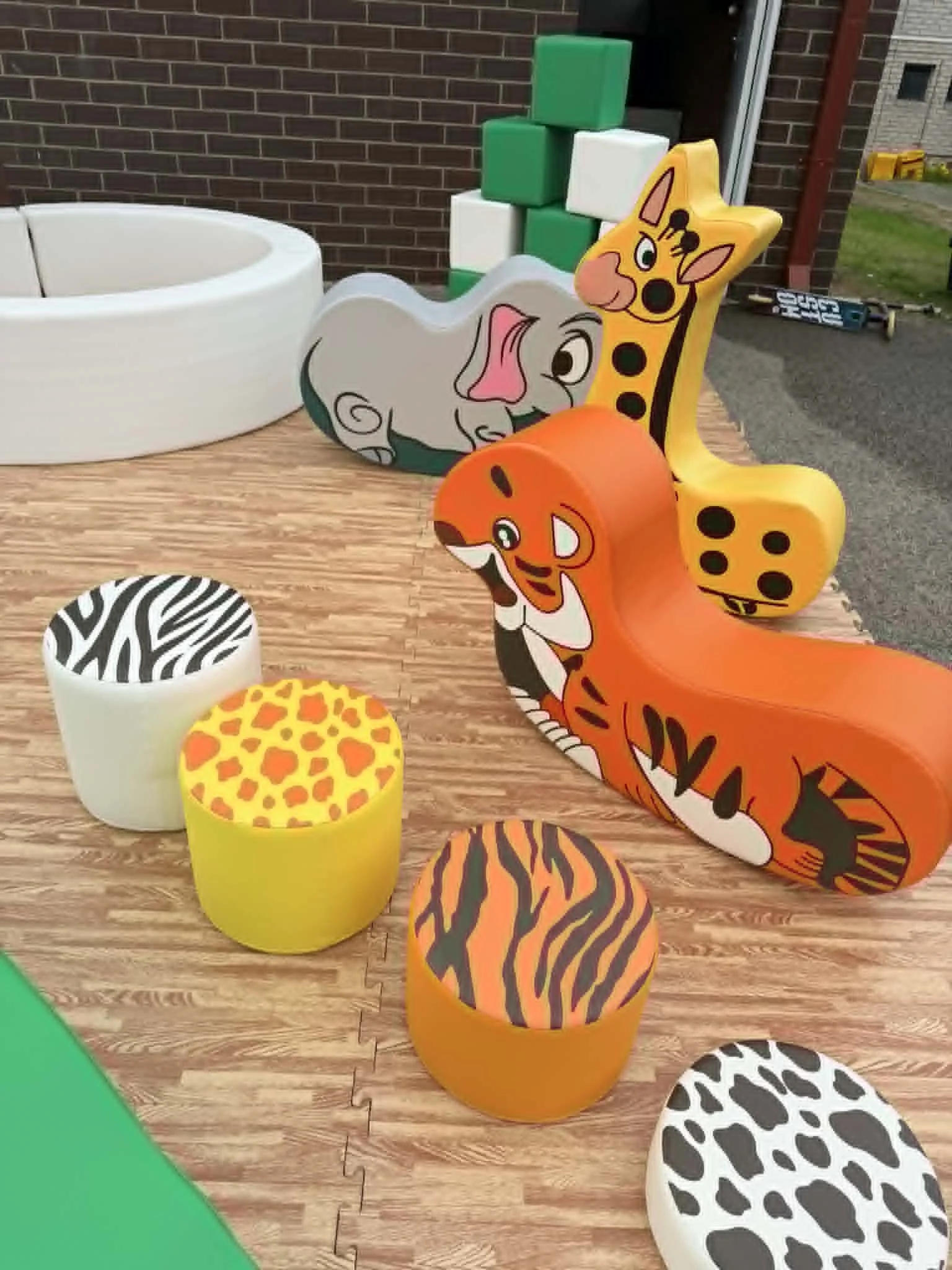 Jungle buddies safari Theme Toddler soft play ball pit hire Perth