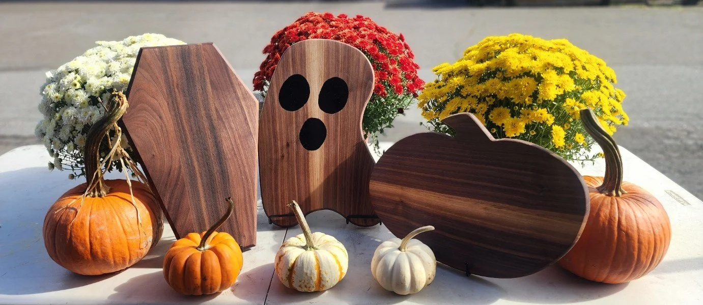 Select Black Walnut Halloween Charcuterie Boards