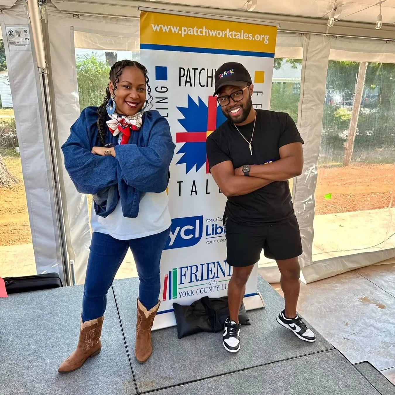 Throwing it back to the weekend real quick! Last Saturday, I was given the opportunity to perform at the Patchwork Storytellers Festival in Rock Hill, SC! The emcee for the day was @carlolchelle . She made me feel right at home and brought so much en