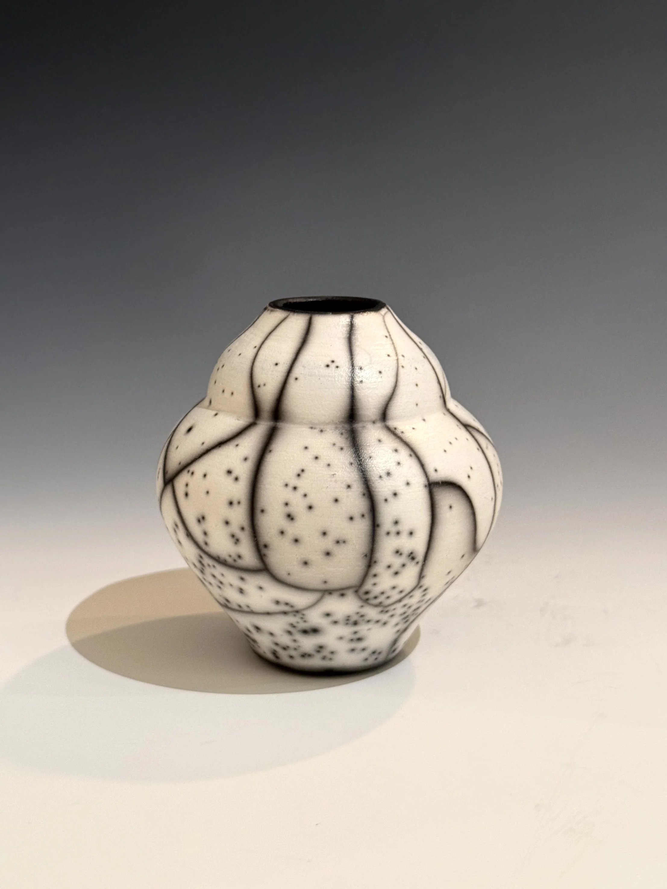 Small Bubble Naked Raku Vase