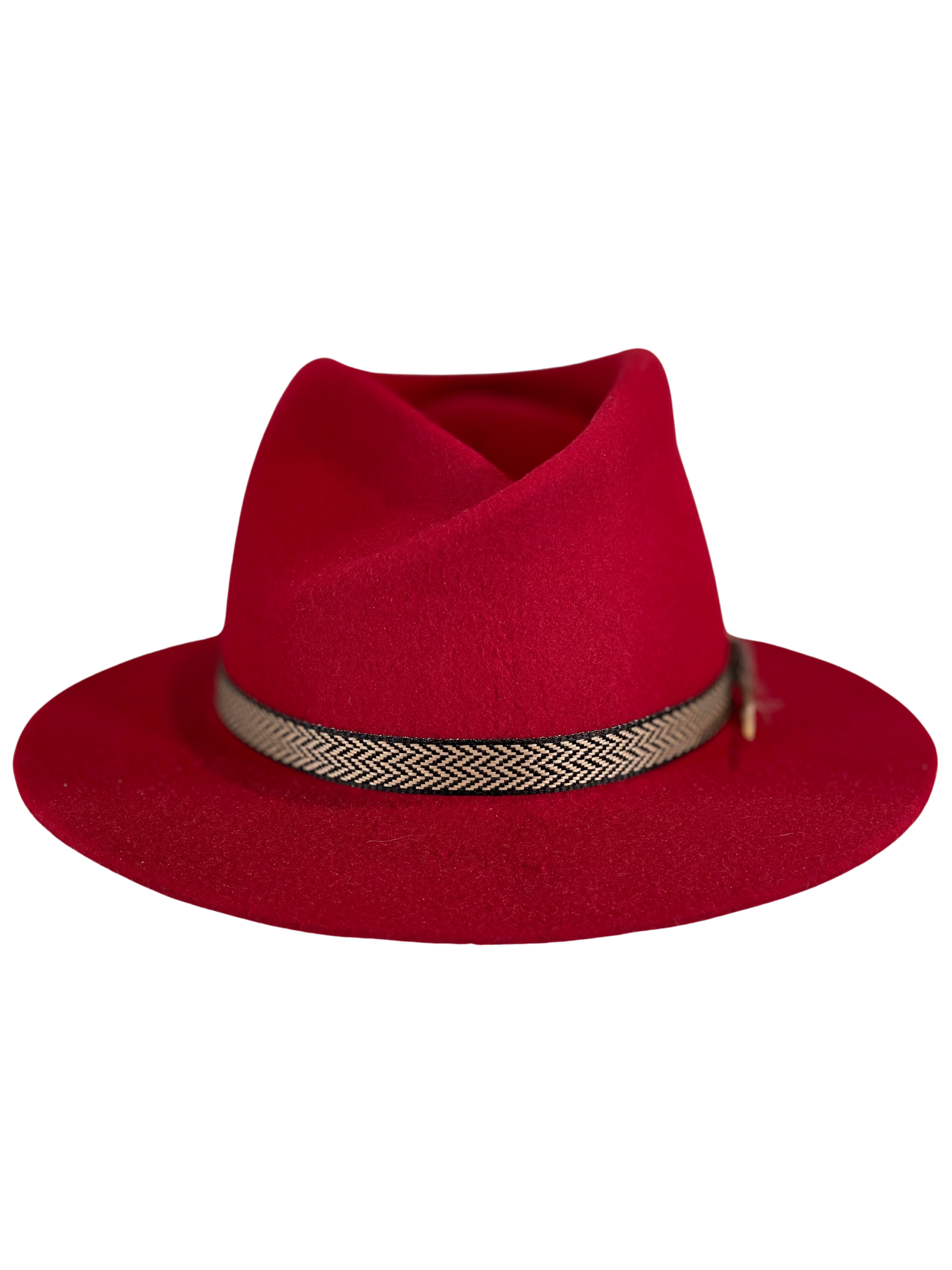 Folded fedora front view