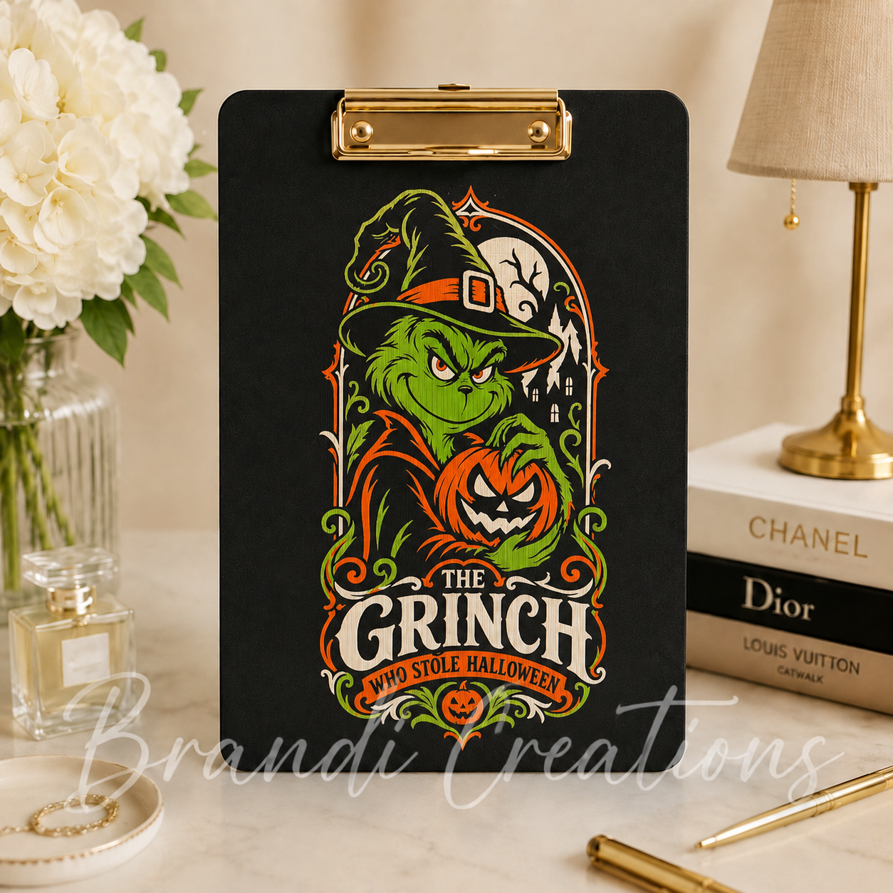 Halloween Grinch clipboard digital 3D print files