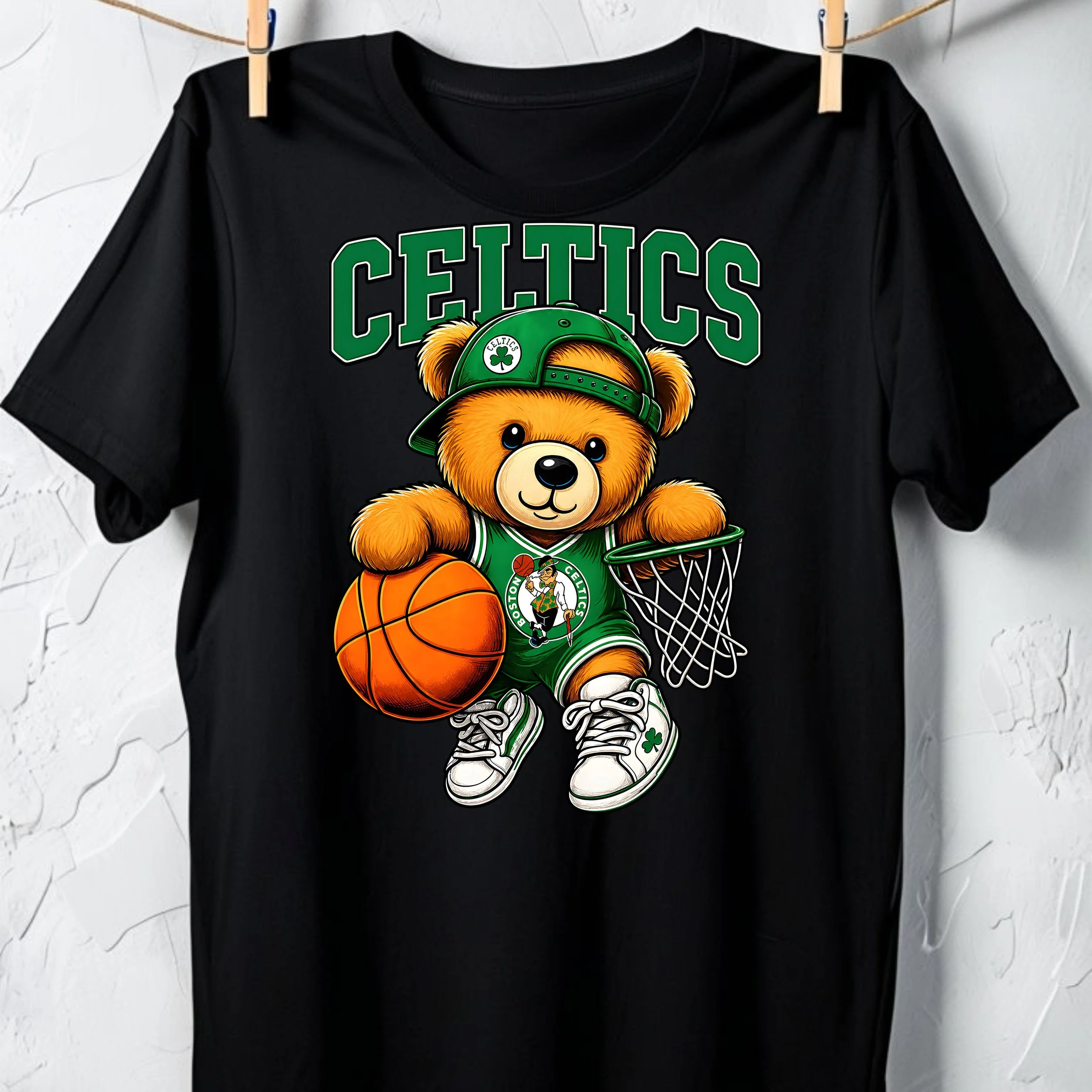 TEAM SPIRIT BEAR T SHIRT - CELTICS