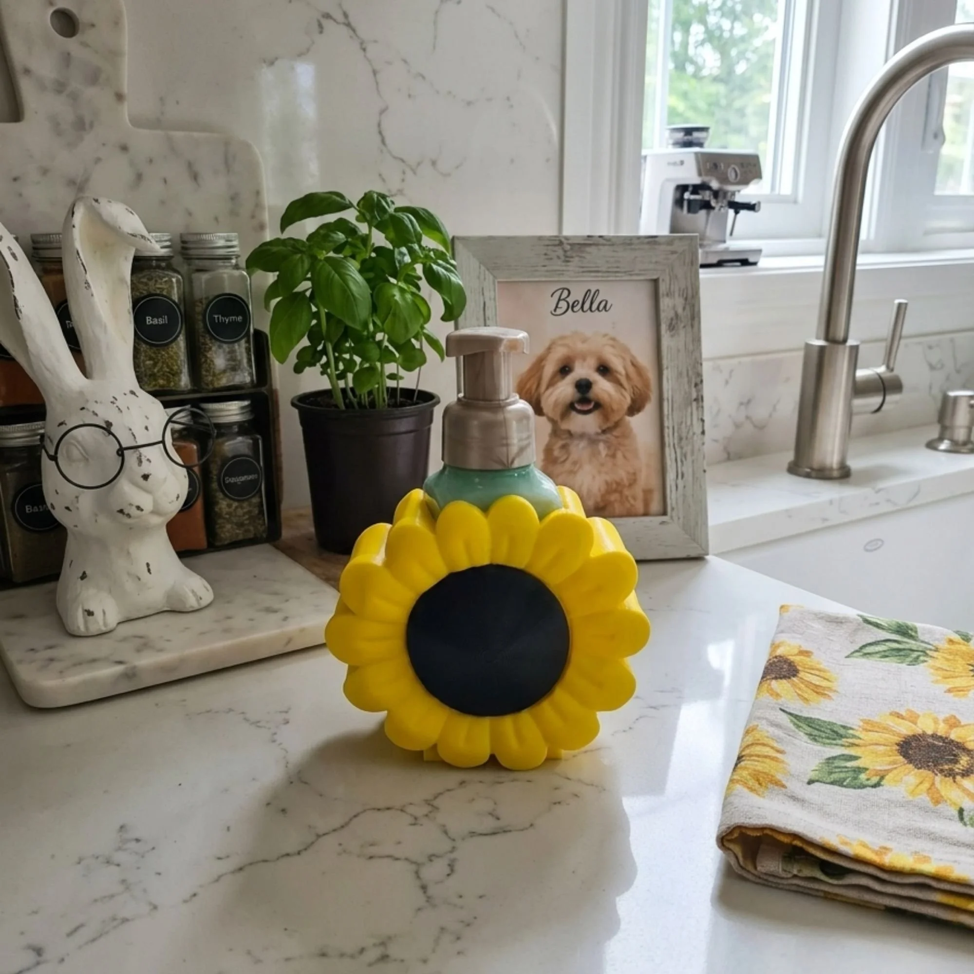 Sunflower Foaming Soap Dispenser Holder