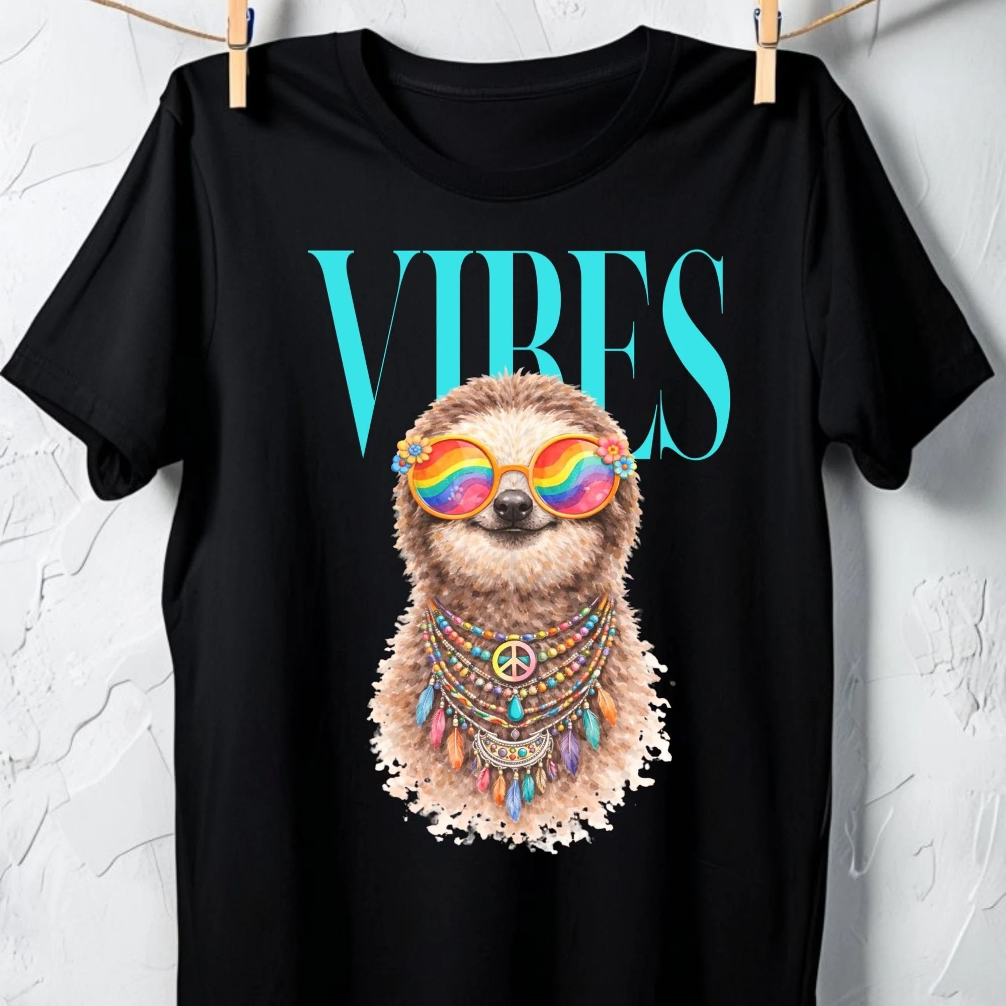 "High Vibes" Sloth Tribute T-Shirt