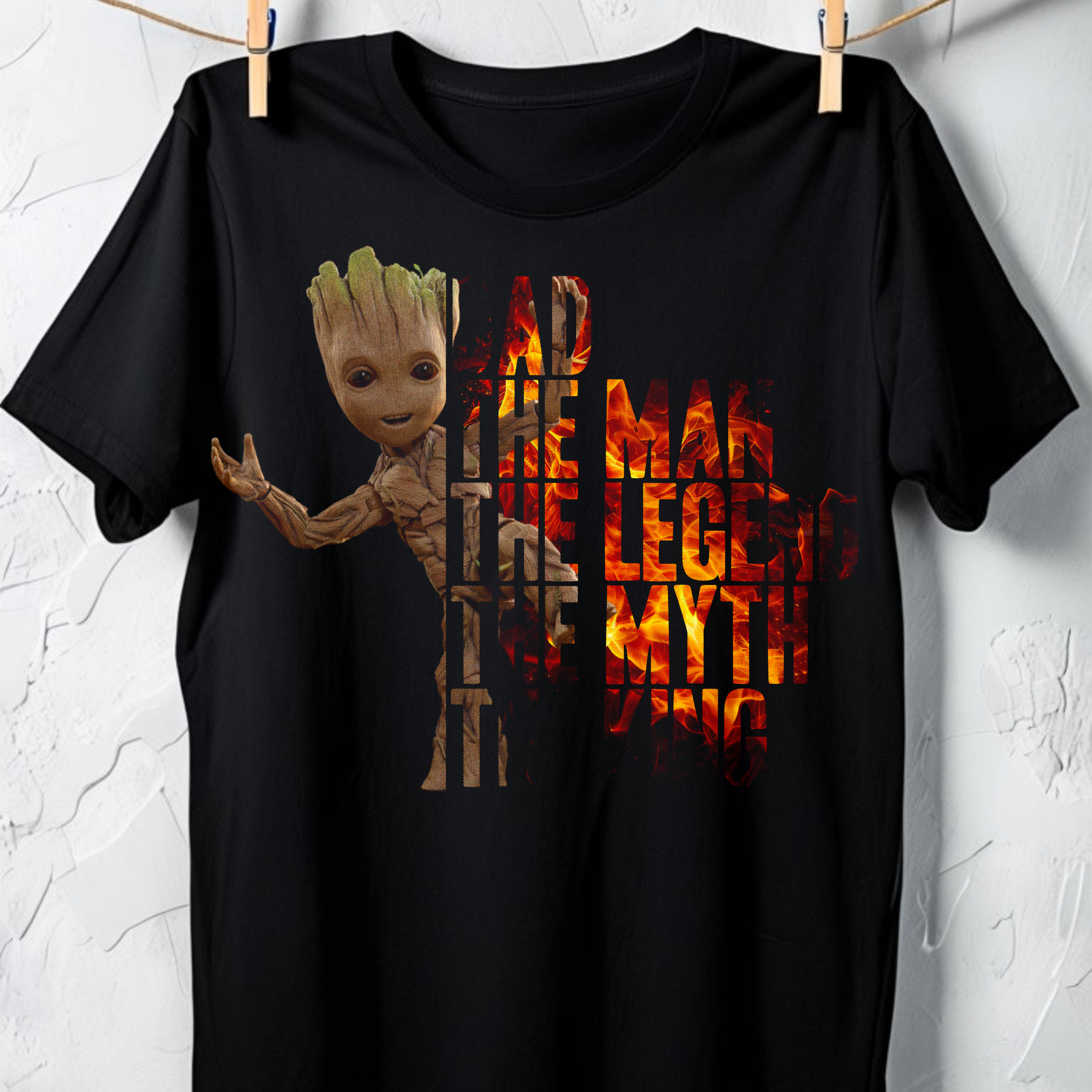 Dad: The Man, The Legend – Groot Graphic Unisex Tee