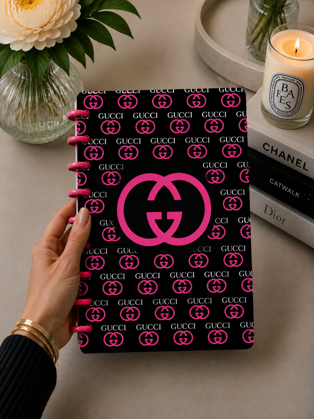Designer-Inspired A5 Discbound Notebook Cover -3D DIGITAL STL FILE
