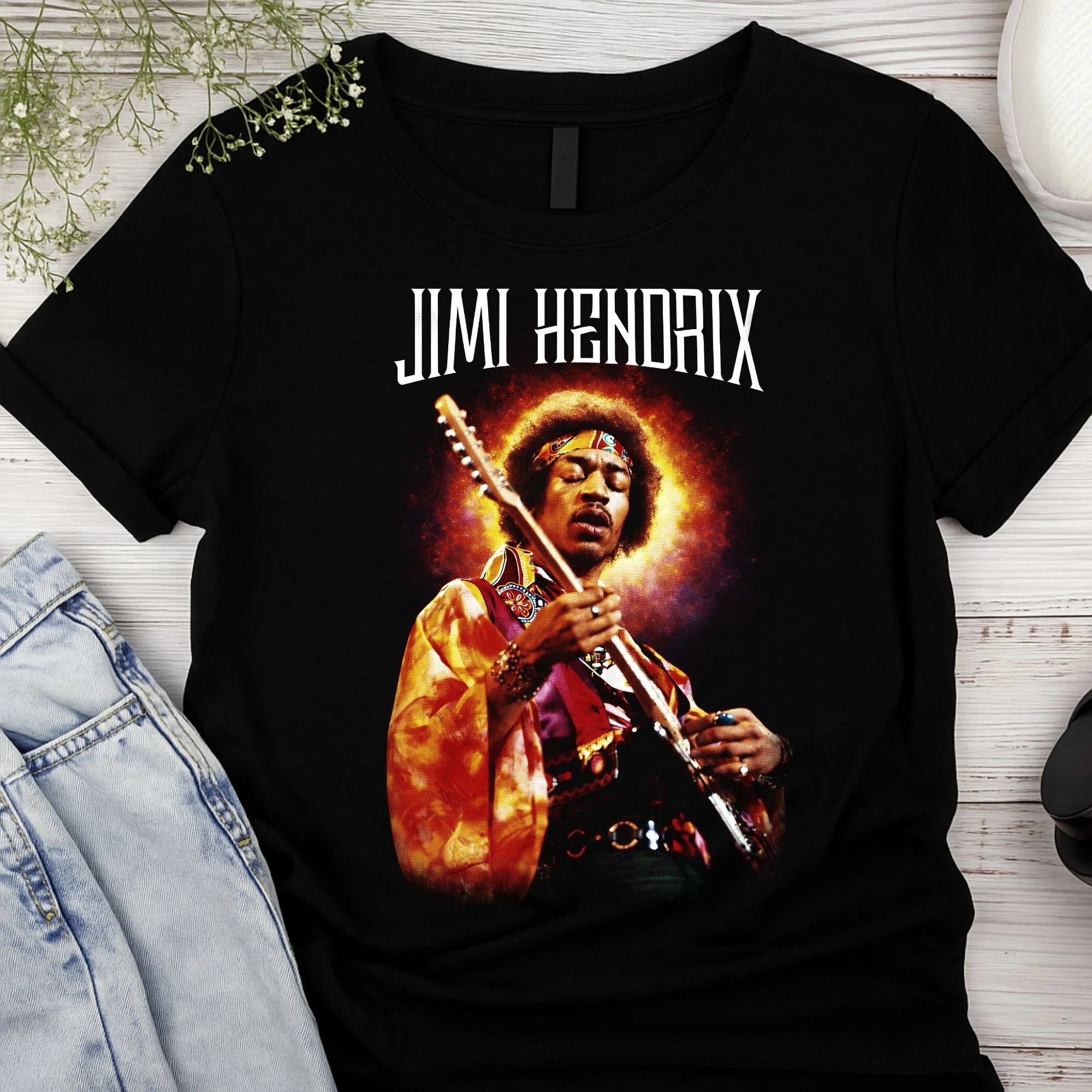 Jimi Hendrix – Psychedelic Guitar Legend Graphic Unisex Tee