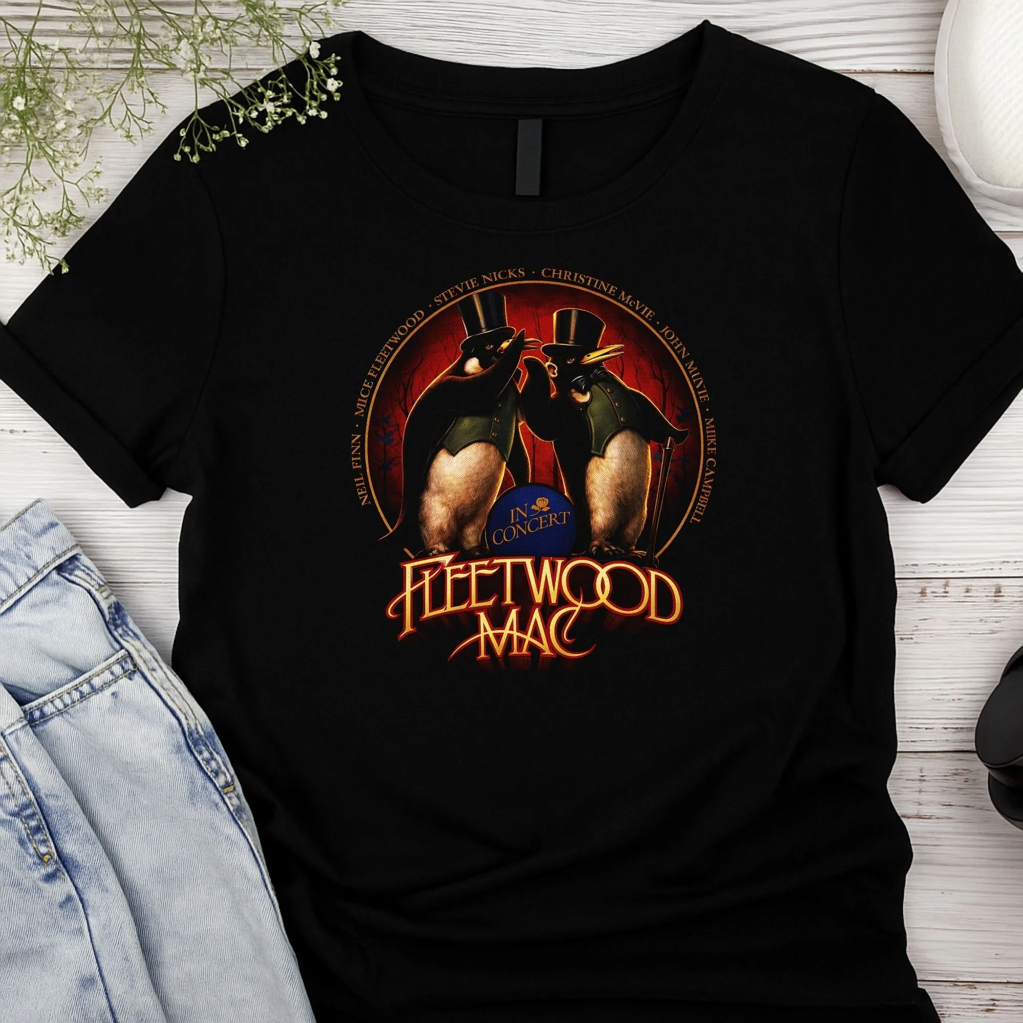 Fleetwood Mac – Iconic Penguin Graphic Unisex Tee