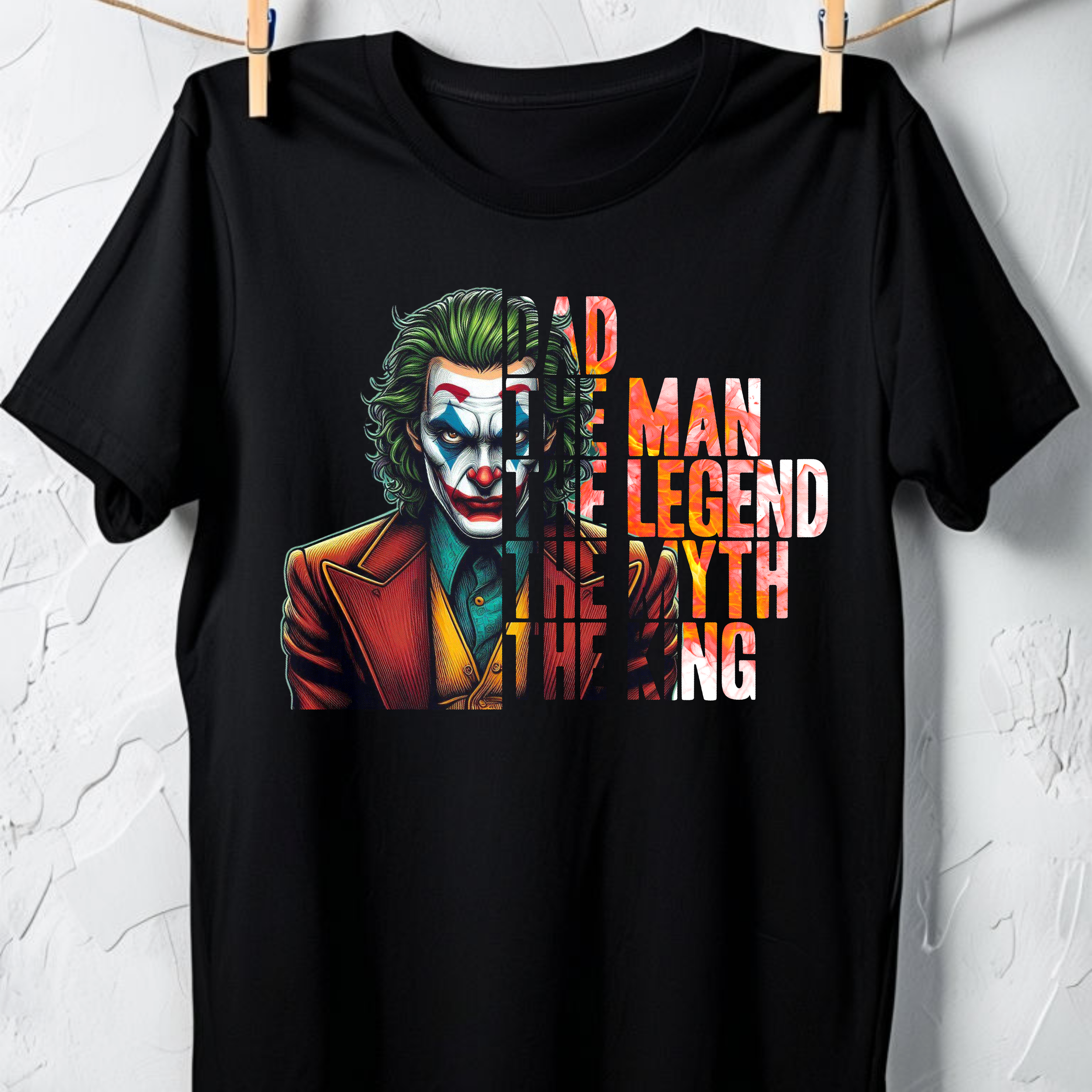 Dad The Man The Legend – Joker Style Graphic Unisex Tee