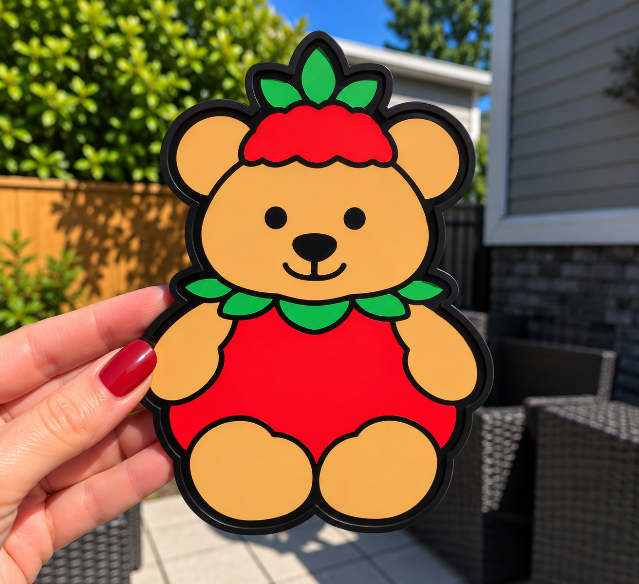 Strawberry Bear on the Patio.png