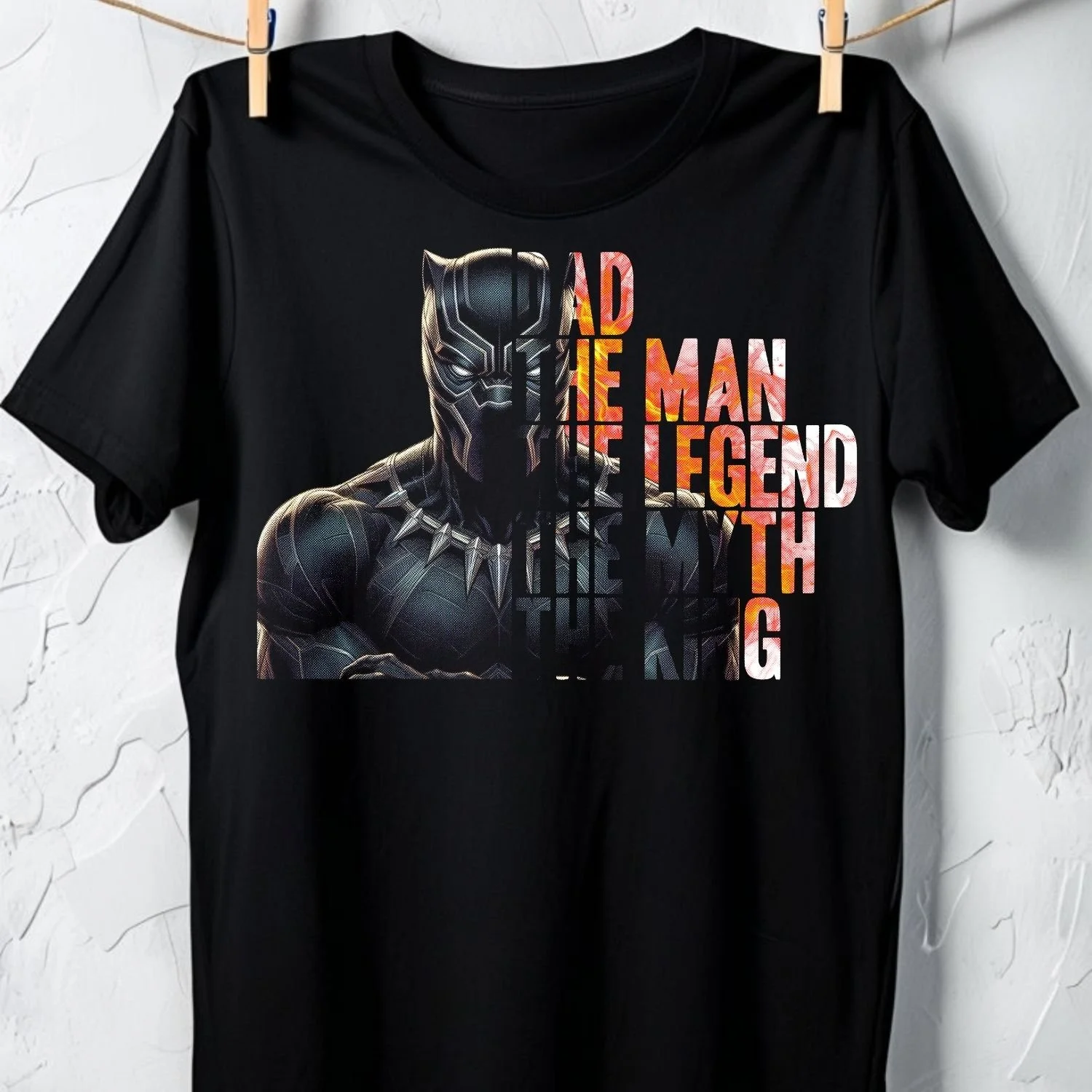 Dad The Man The Legend – Black Panther Graphic Unisex Tee