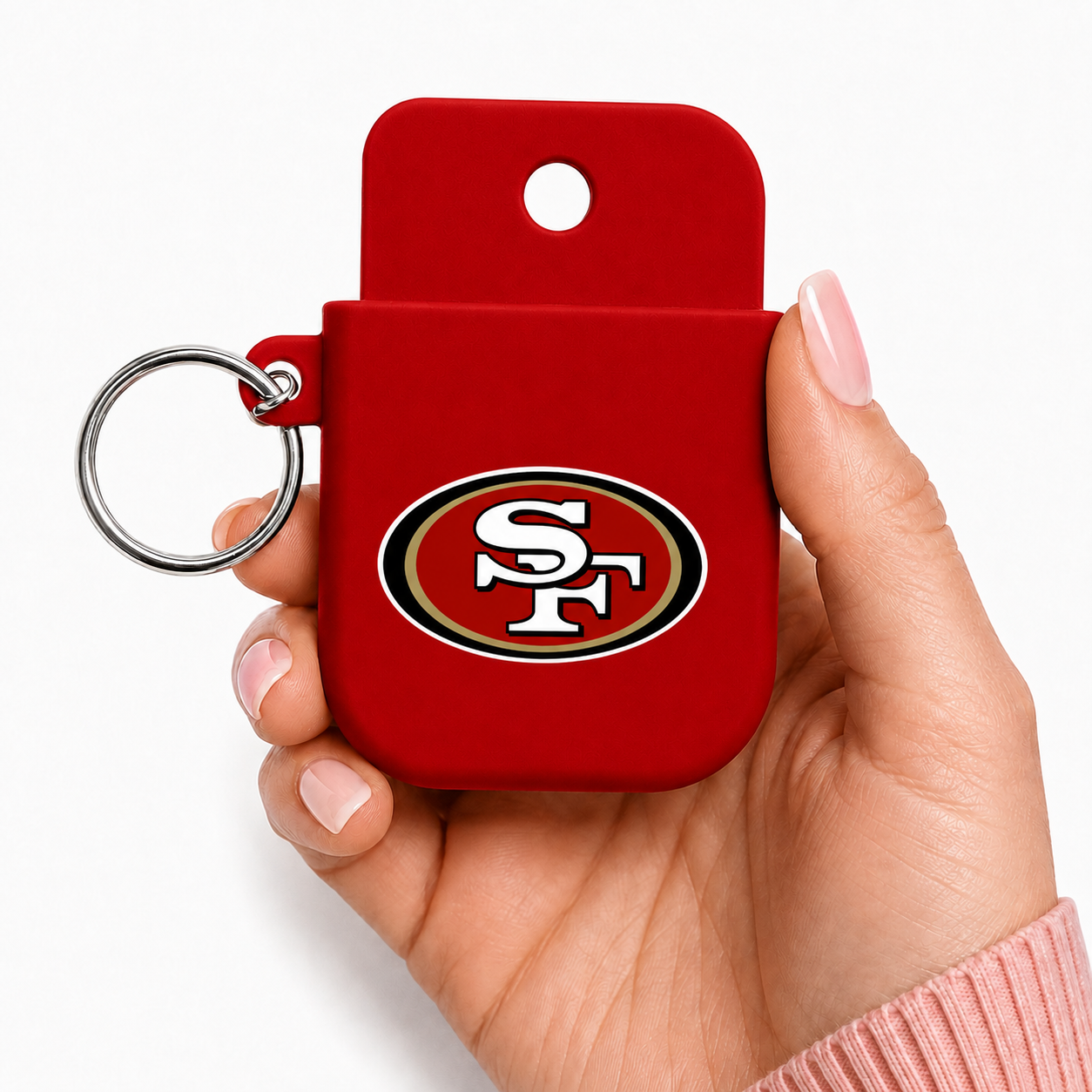 49ERS B Pure Hand Sanitizer Holder 3MF File | Dollar Tree Sanitizer Keychain Holder | Digital 3D Printing File