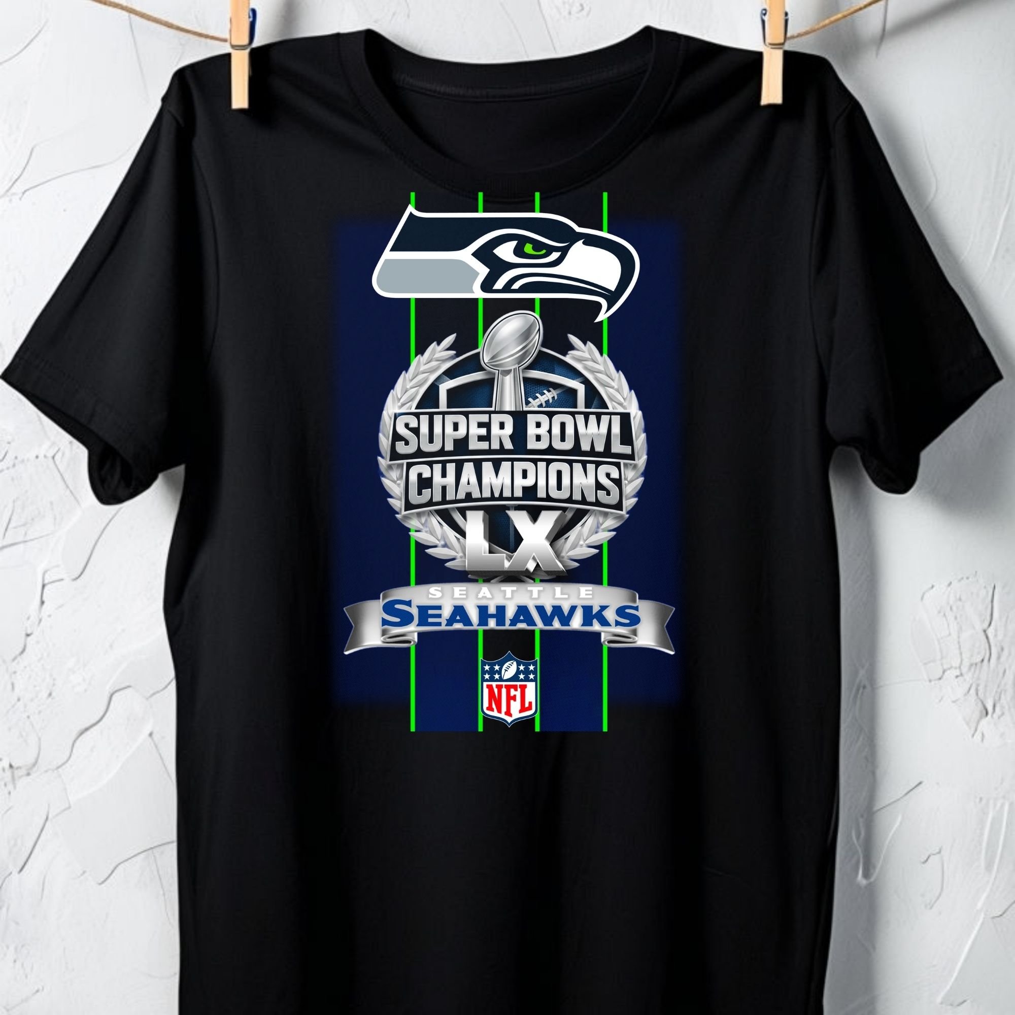 Seattle Seahawks – Super Bowl LX Champions Commemorative Graphic Tee