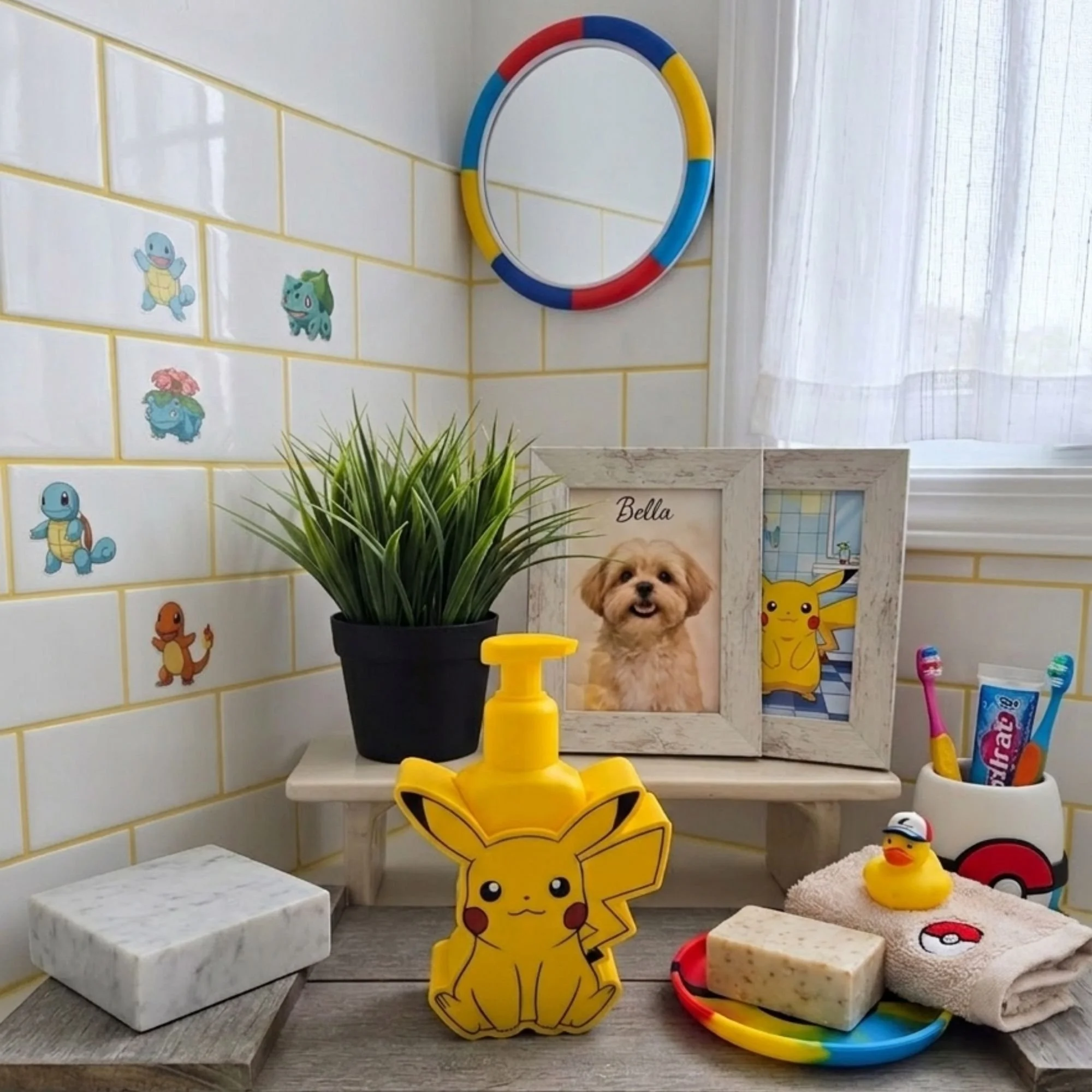 Pikachu Inspired Soap Dispenser Holder