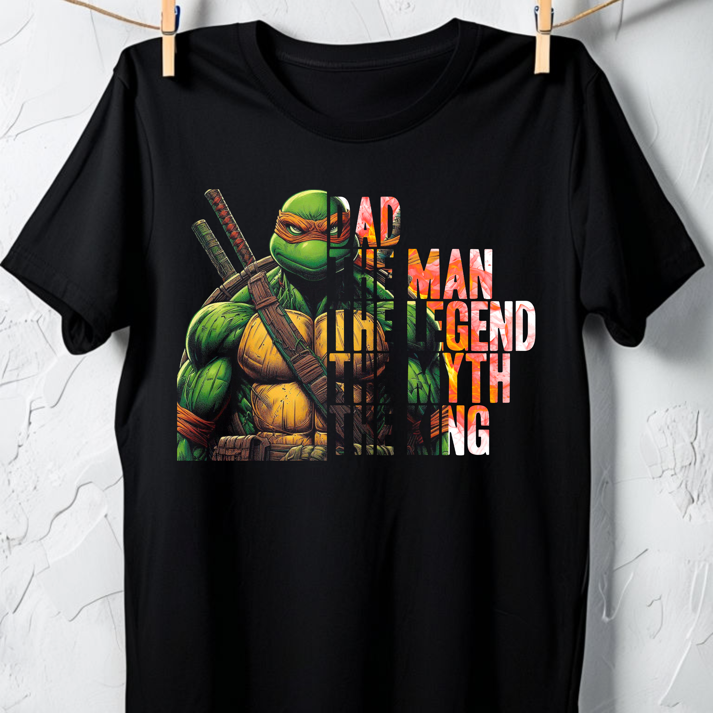 Dad The Man The Legend – Ninja Turtle Graphic Unisex Tee