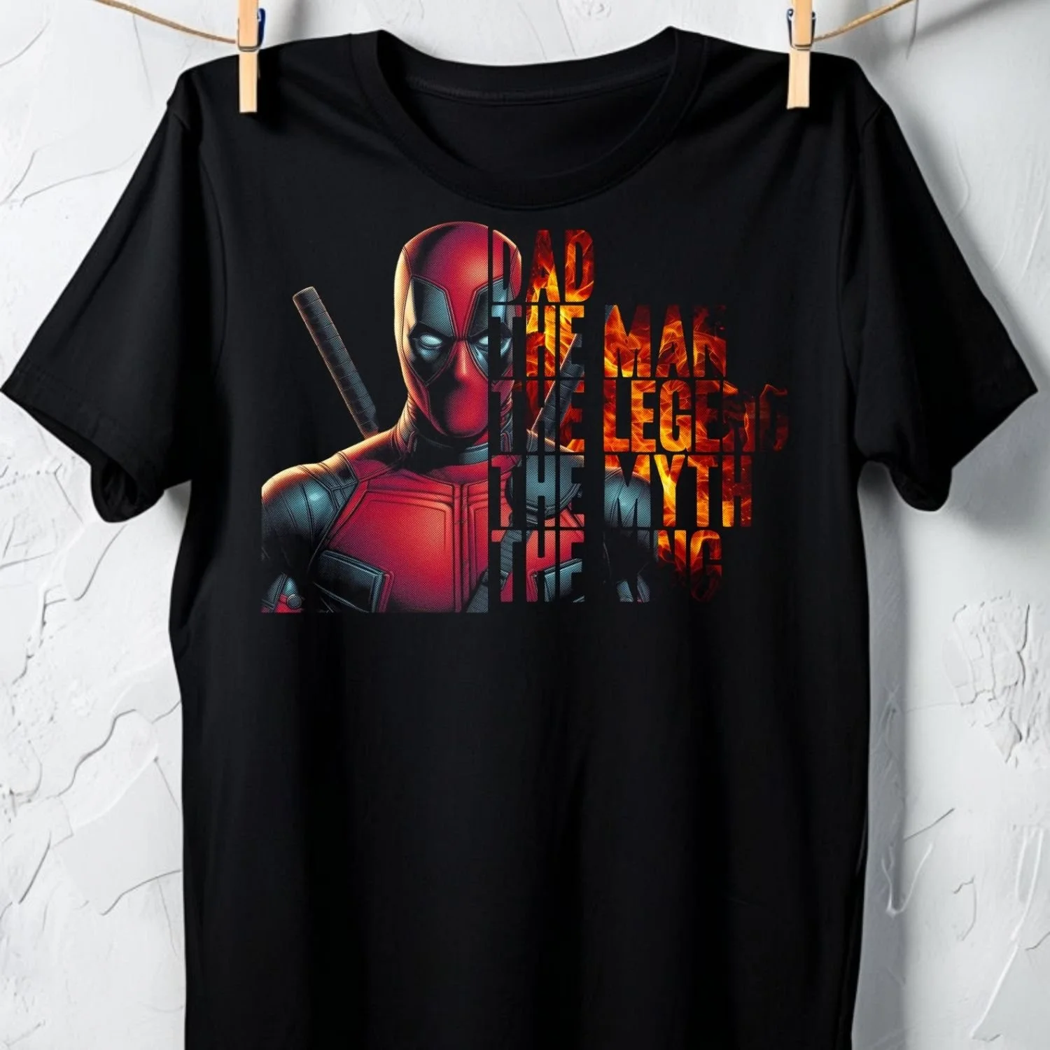 Dad The Man The Legend – Deadpool Graphic Unisex Tee