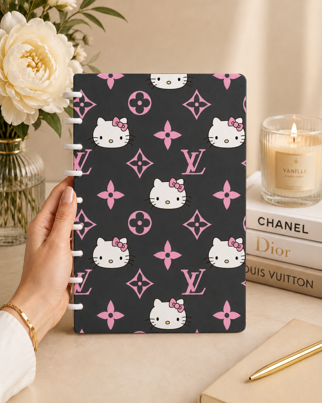 Designer-Inspired A5 Discbound Notebook Cover -3D DIGITAL STL FILE