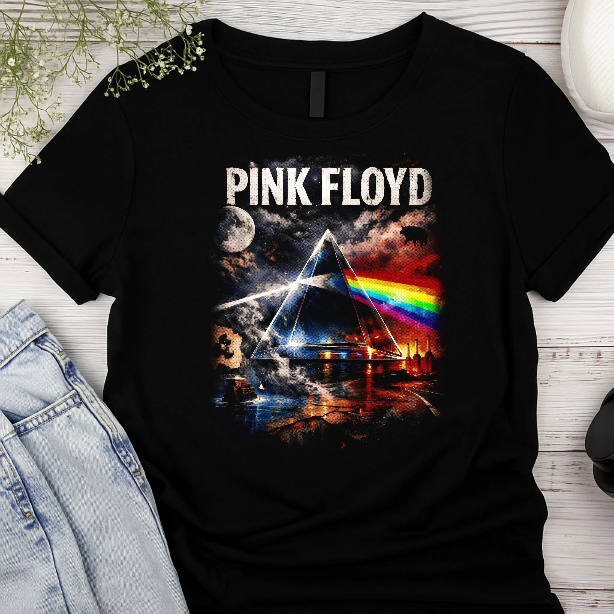 Pink Floyd – Prism Galaxy Graphic Unisex Tee