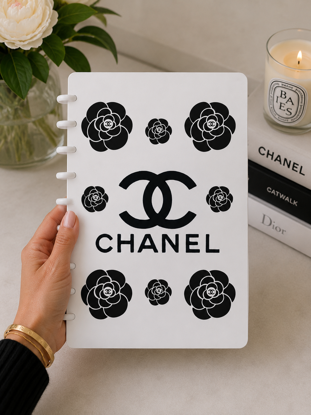 Designer-Inspired A5 Discbound Notebook Cover -3D DIGITAL STL FILE
