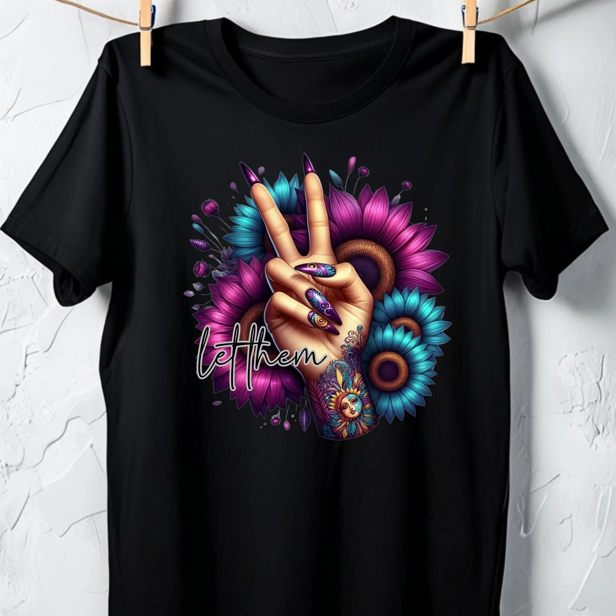 "Peace & Flowers" – Empower Collection Graphic Tee