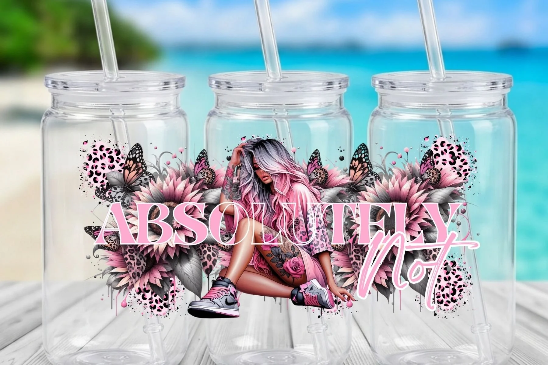 "Absolutely Not" 16 oz. Can-Shaped Plastic Tumbler