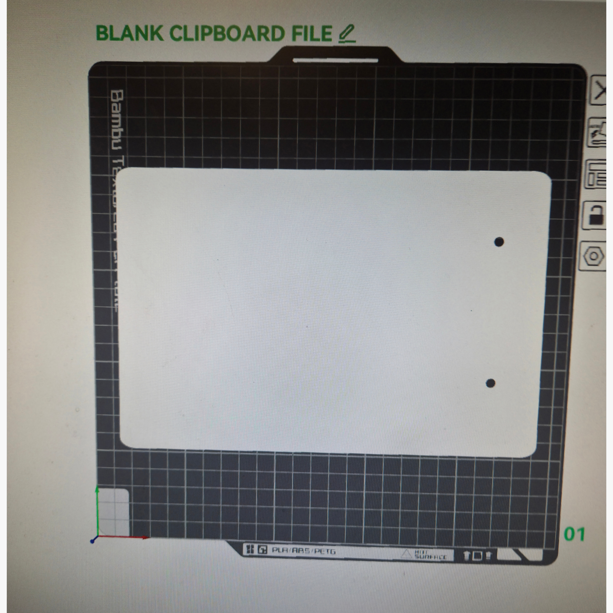 Blank Clipboard 3MF File | 3D Printable Clipboard Design | Digital Download